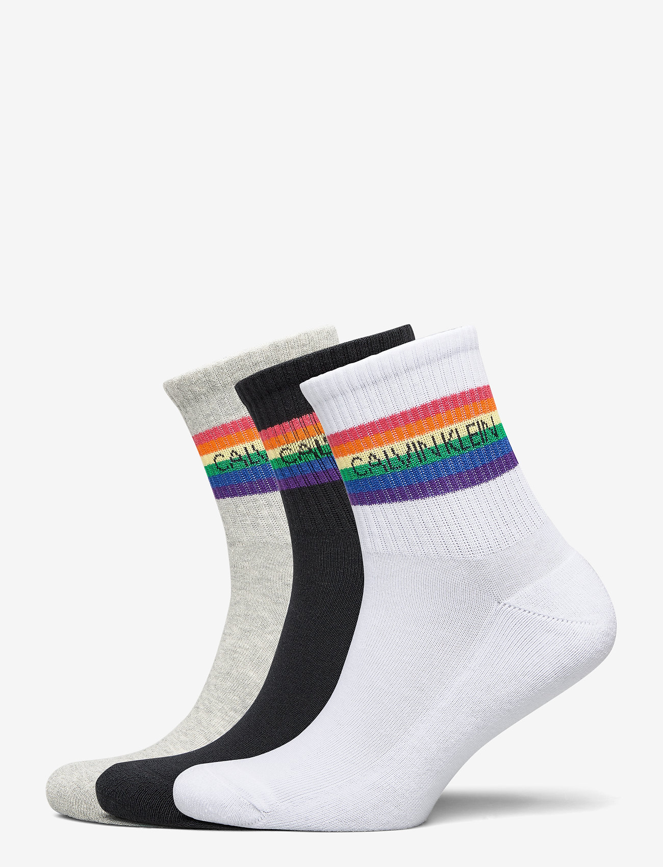 Calvin Klein - CK WOMEN ANKLET 3P PRIDE - white combo - 0