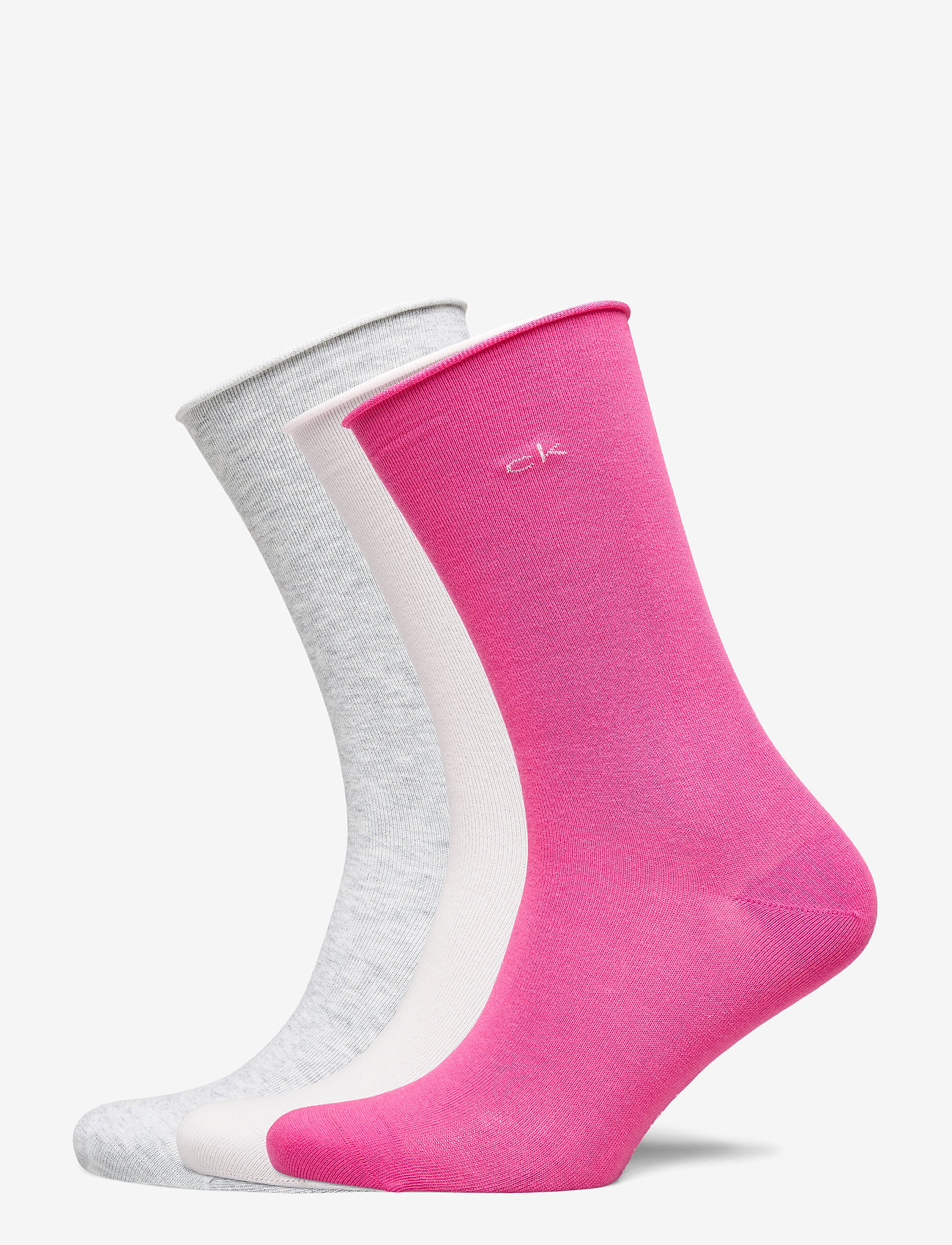 Calvin Klein - CK WOMEN CREW 3P ROLL TOP EMMA - pink combo - 0