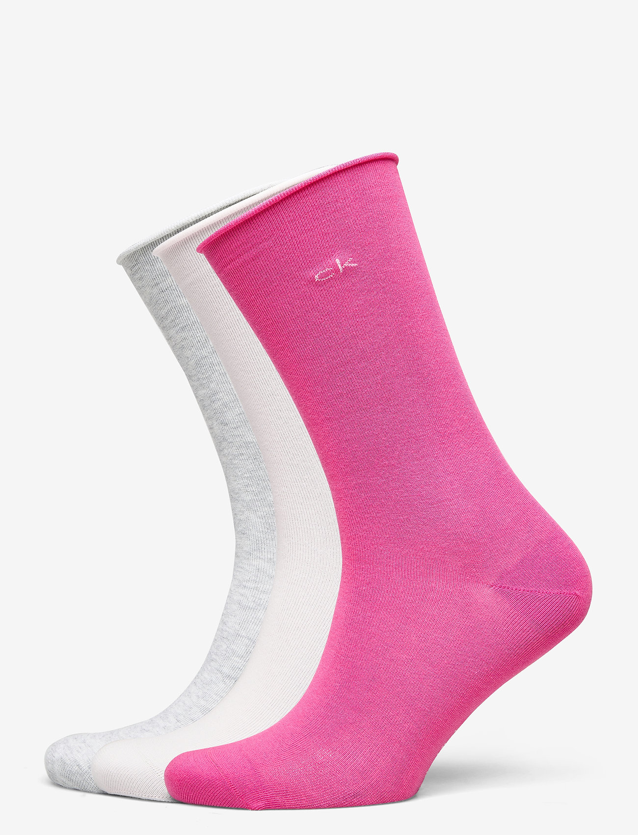 Calvin Klein - CK WOMEN CREW 3P ROLL TOP EMMA - pink combo - 1