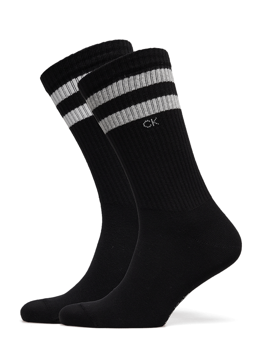 Calvin Klein - CK MEN SOCK 2P STRIPES - sokker - black - 0
