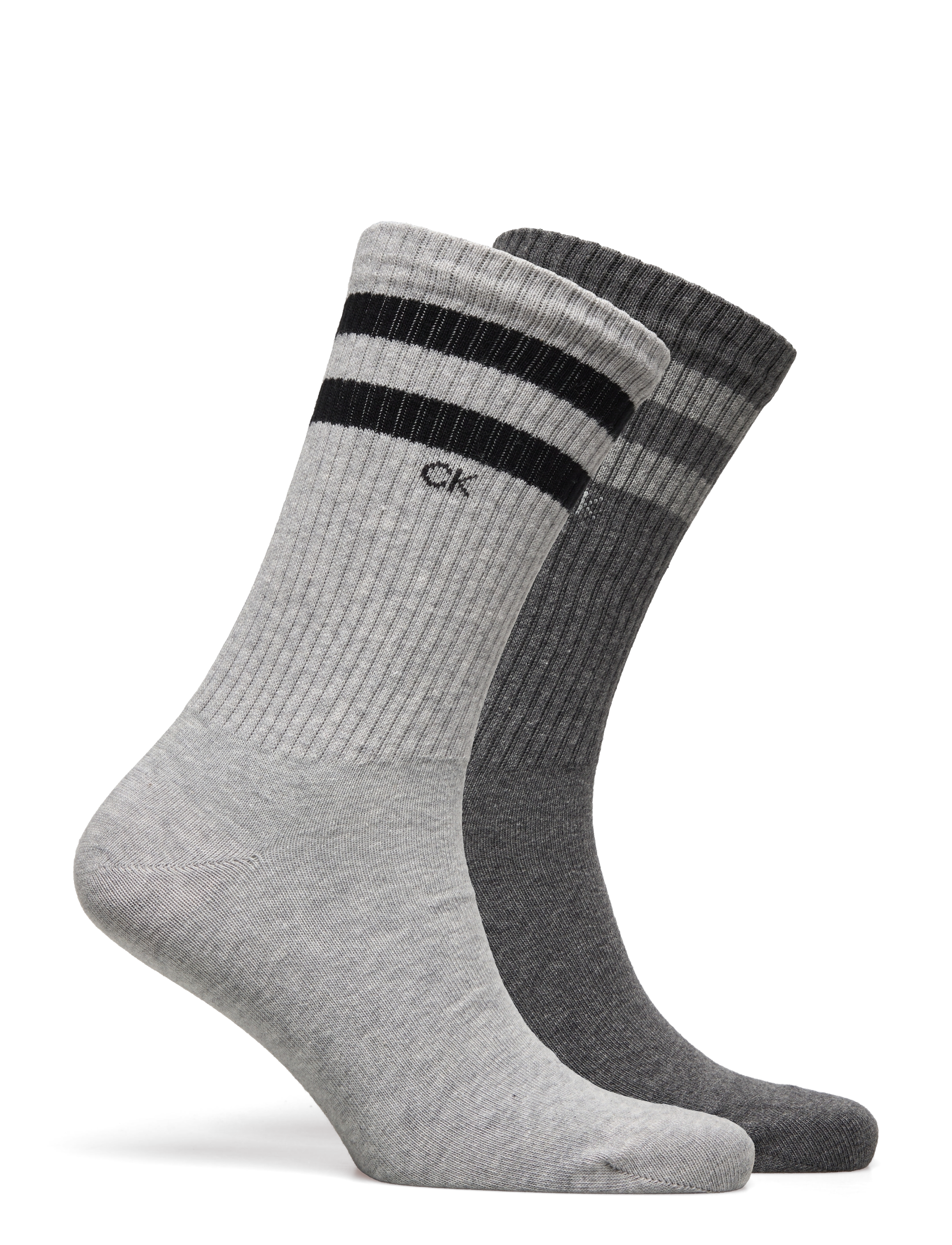 Calvin Klein - CK MEN SOCK 2P STRIPES - sokker - light grey melange - 2