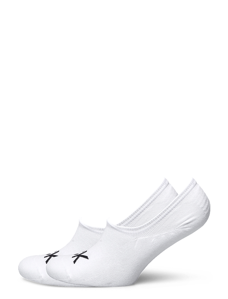 Calvin Klein - CK MEN FOOTIE HIGH CUT 2P LOGO - multipack strømper - white - 0