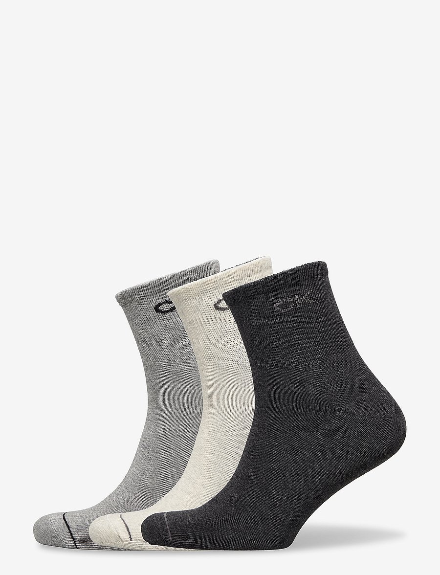 Calvin Klein - CK MEN SHORT SOCK 3P - tennissocken - mid grey melange - 1