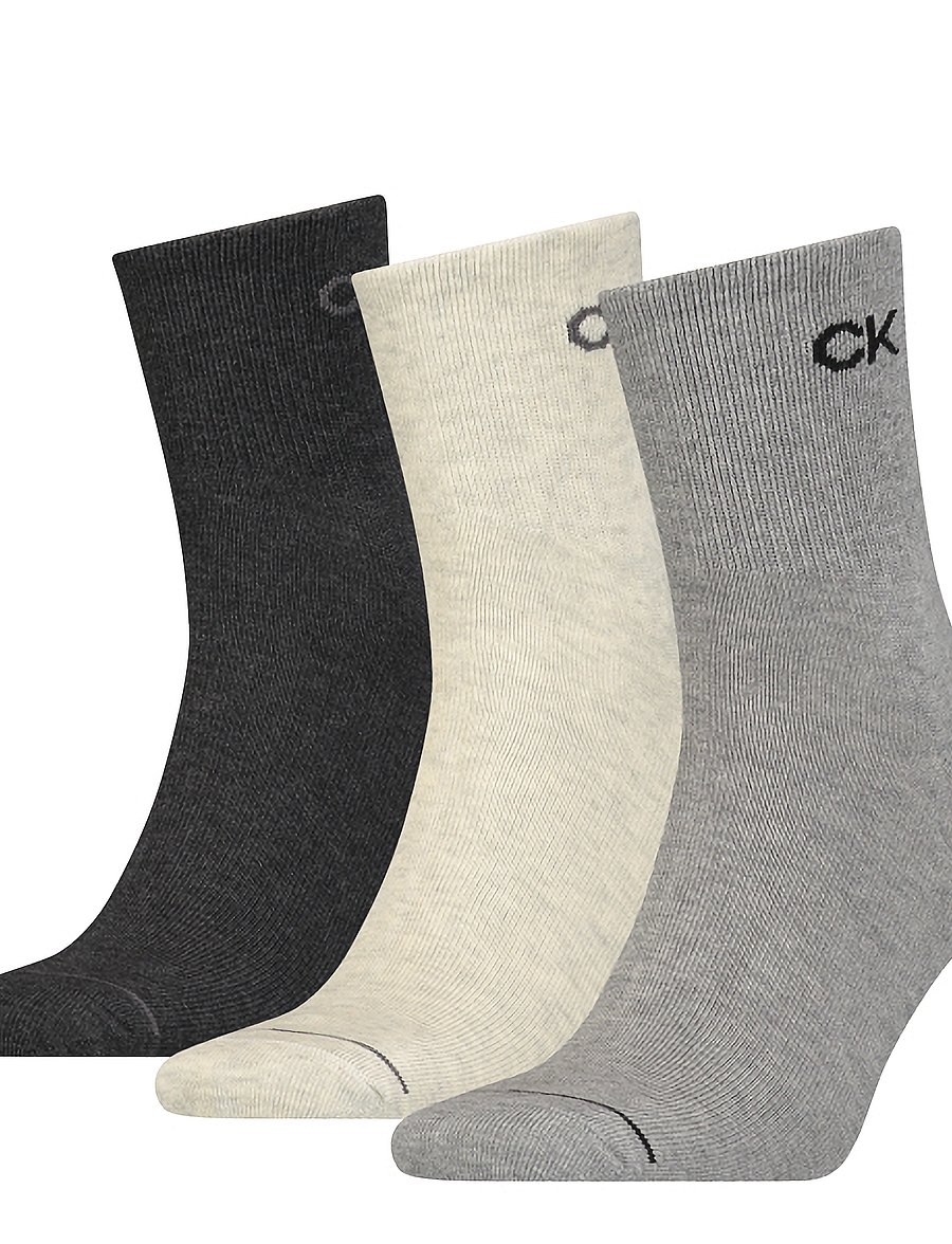Calvin Klein - CK MEN SHORT SOCK 3P - tennissocken - mid grey melange - 0
