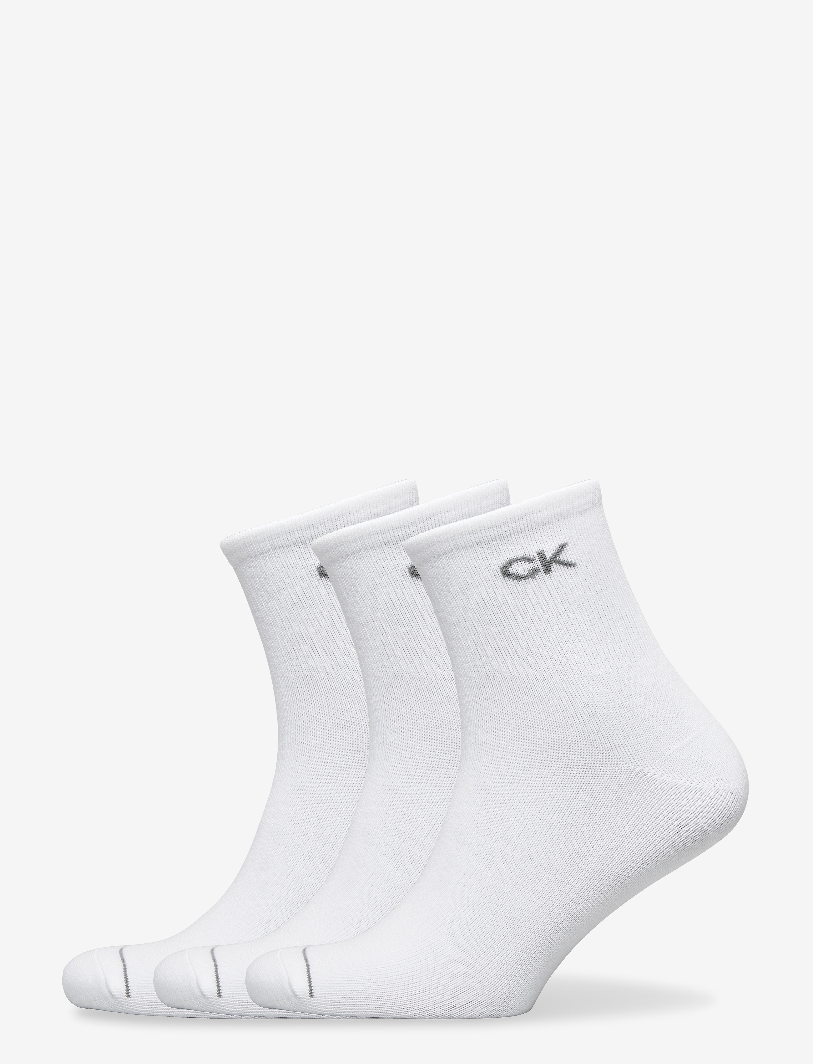 Calvin Klein CK MEN SHORT SOCK 3P - Undertøj - WHITE / white