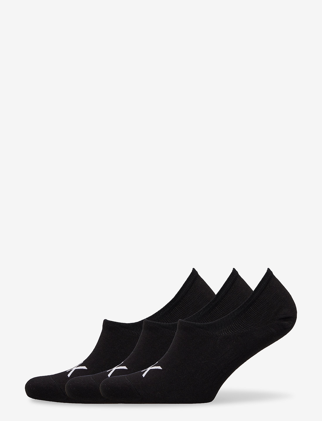 Calvin Klein - CK MEN FOOTIE HIGH CUT 3P LOGO - multipack strømper - black - 0