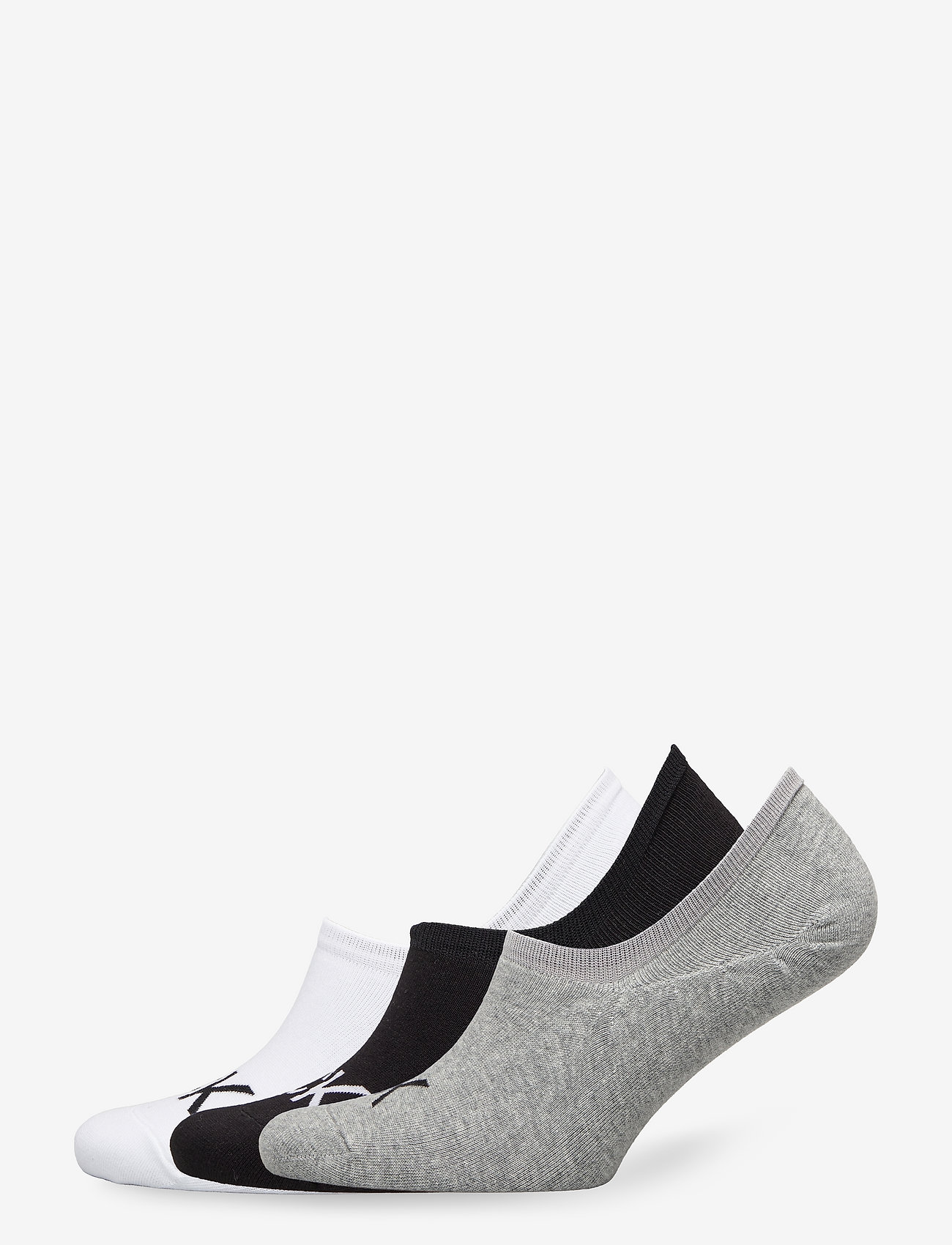 Calvin Klein - CK MEN FOOTIE HIGH CUT 3P LOGO - multipack strumpor - mid grey melange - 0