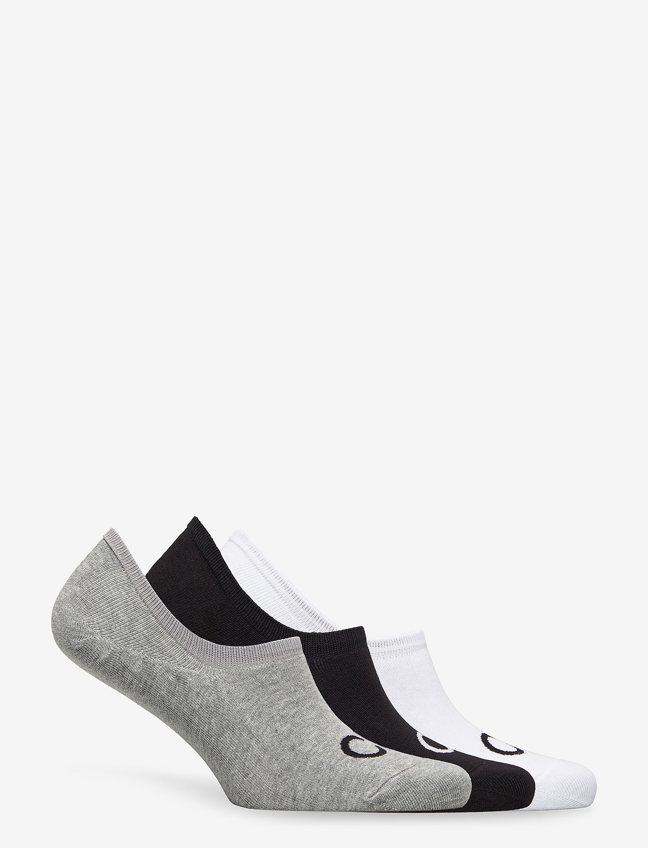 Calvin Klein - CK MEN FOOTIE HIGH CUT 3P LOGO - multipack strumpor - mid grey melange - 1