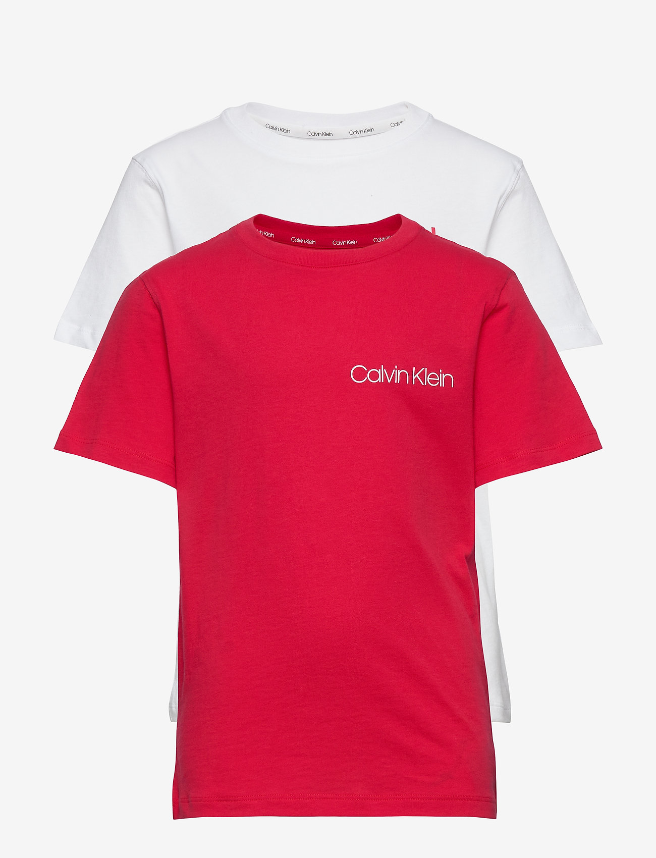 Calvin Klein - 2PK TEES - 1white/1lollipop - 0