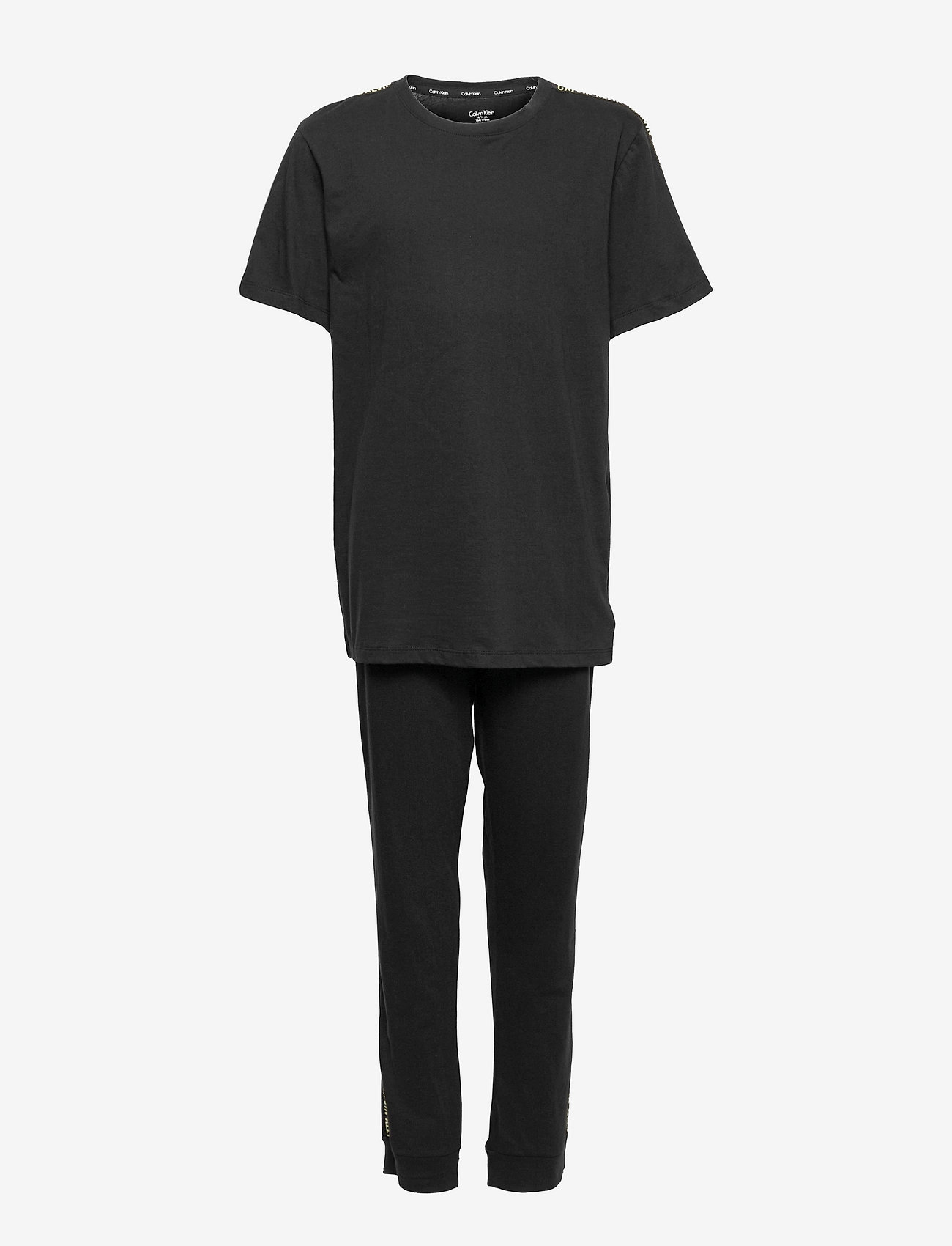 Calvin Klein - KNIT PJ SET (SS+CUFFED PANT) - pvh black - 0