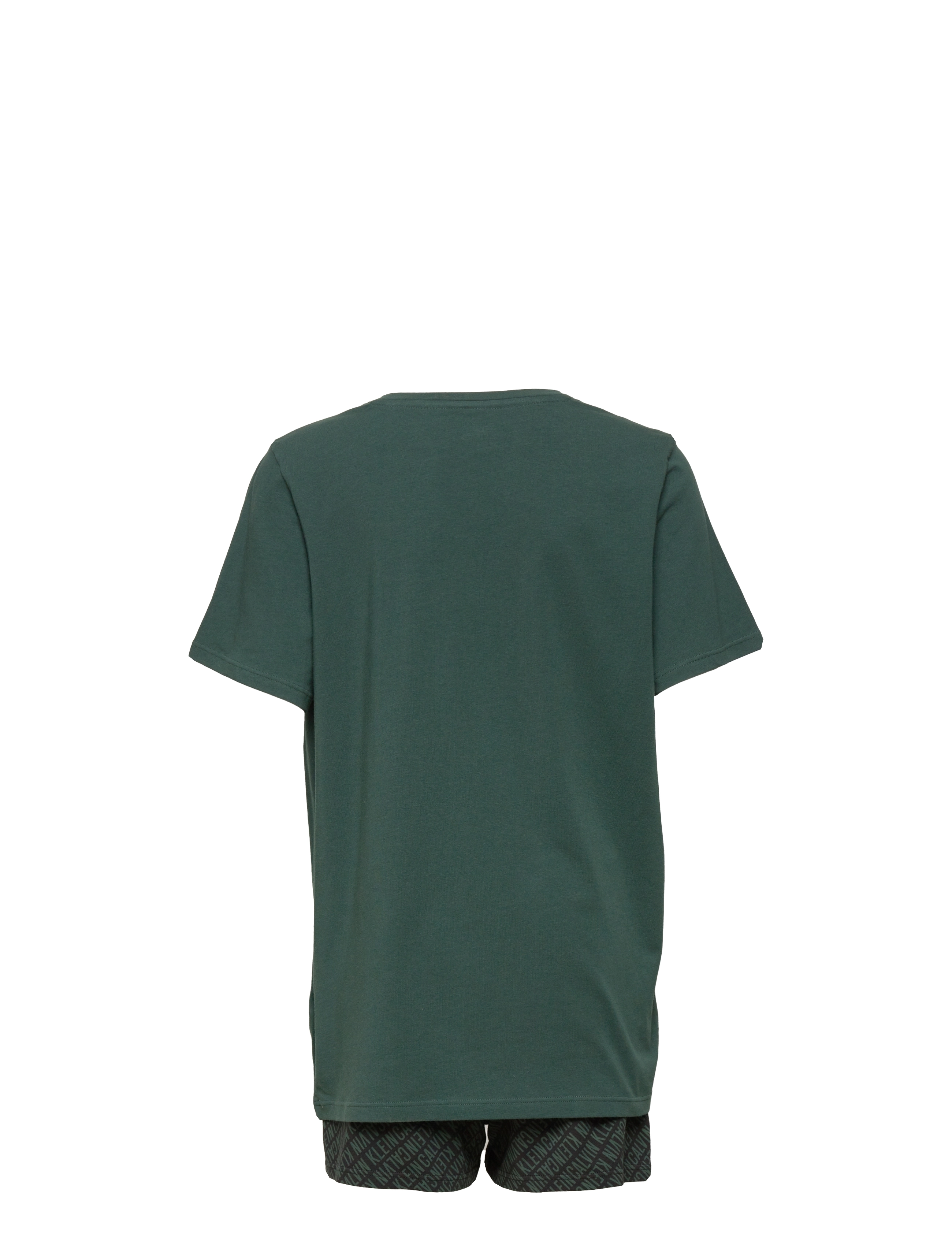 Calvin Klein - KNIT PJ SET (SS+SHORT) - darkspruce/w/iplogogreenaop - 1