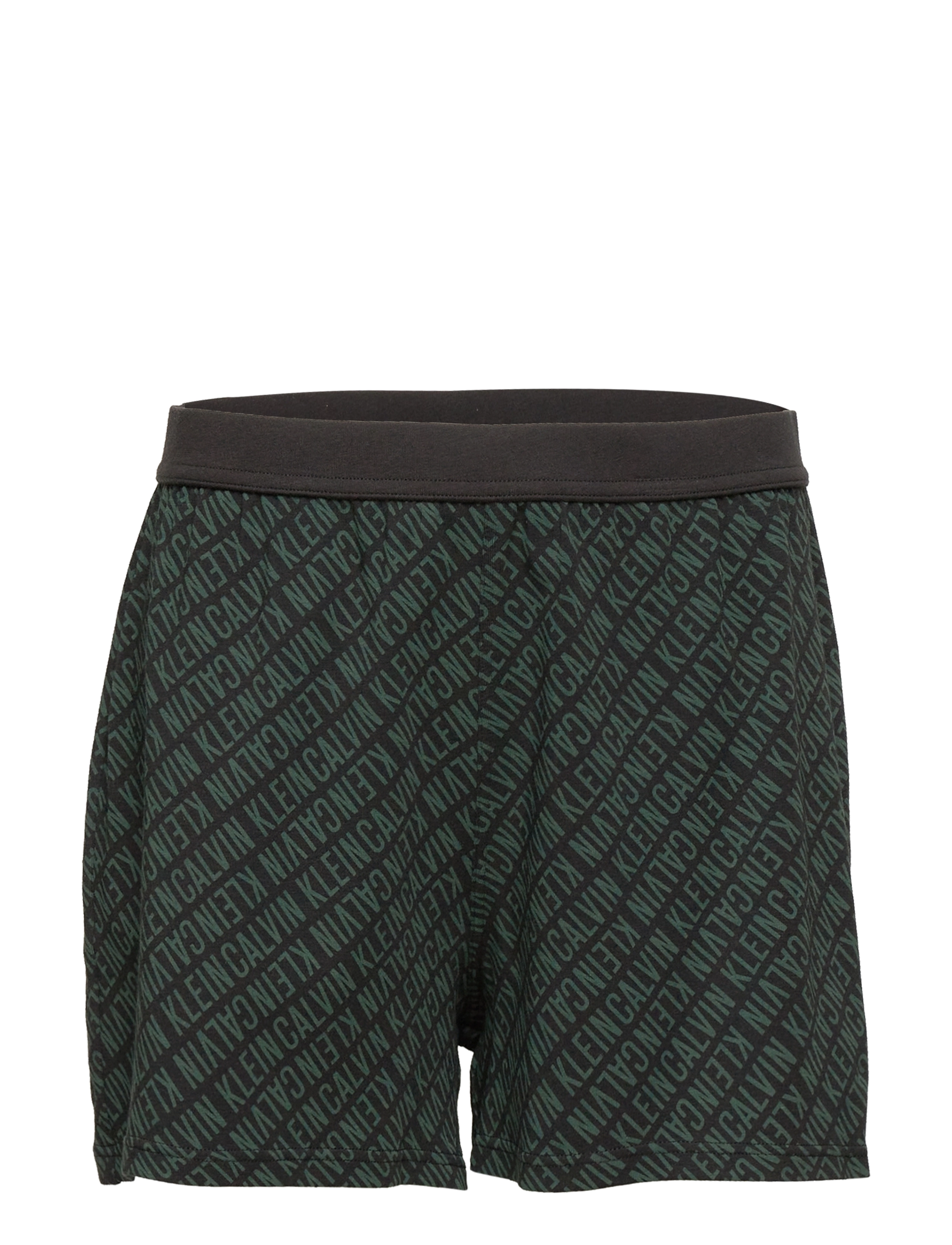 Calvin Klein - KNIT PJ SET (SS+SHORT) - darkspruce/w/iplogogreenaop - 2