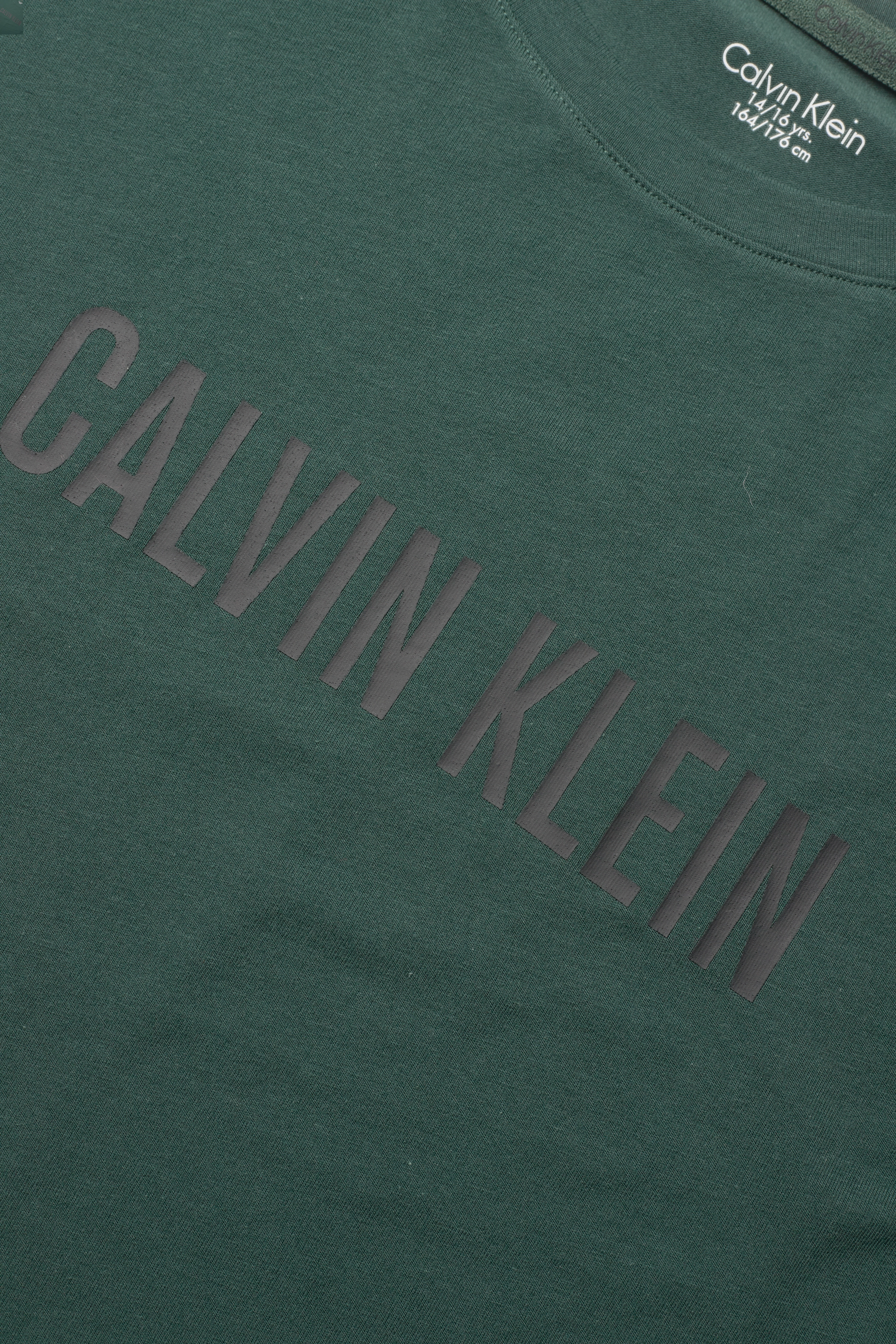 Calvin Klein - KNIT PJ SET (SS+SHORT) - darkspruce/w/iplogogreenaop - 4