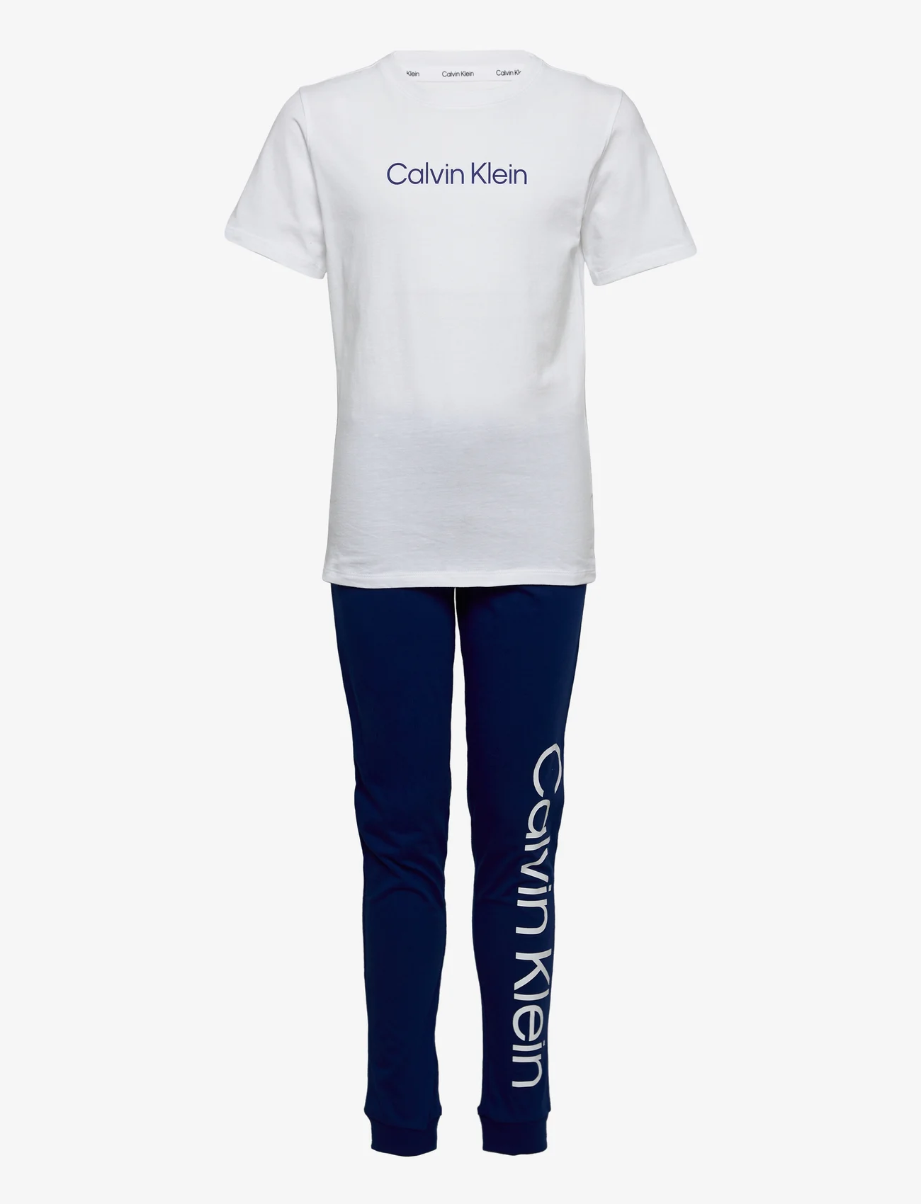Calvin Klein Knit Pj Set (ss+cuffed Pant) - Clothing 