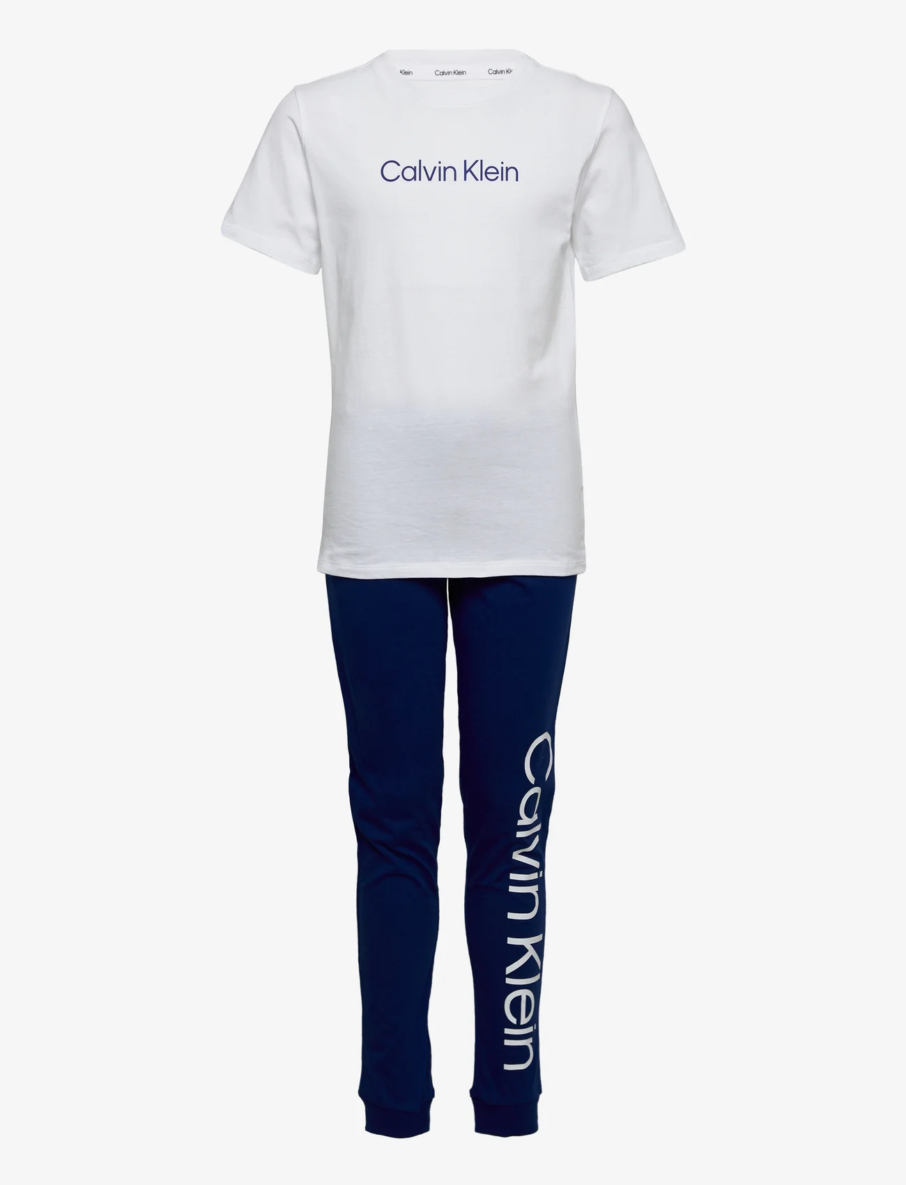 Calvin Klein Knit Pj Set (ss+cuffed Pant) - Clothing Calvin Klein Knit Pj Set (ss+cuffed Pant) - Clothing