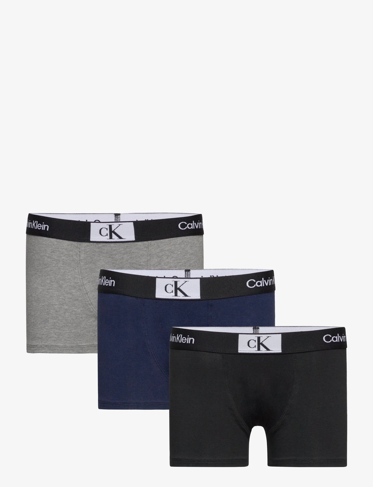 Calvin Klein - 3PK TRUNK - underbukser - navyiris/greyheather/pvhblack - 0