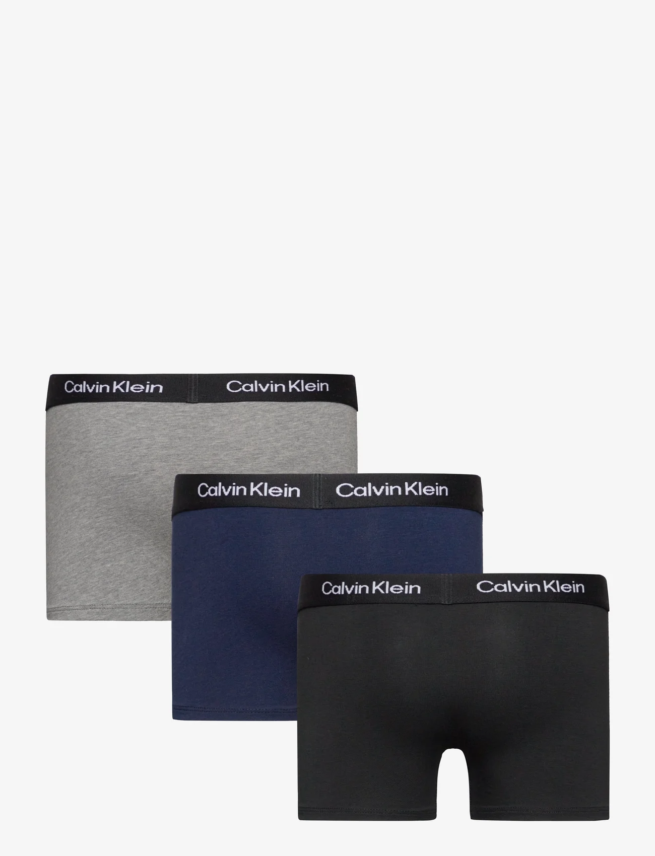 Calvin Klein - 3PK TRUNK - majtki - navyiris/greyheather/pvhblack - 1