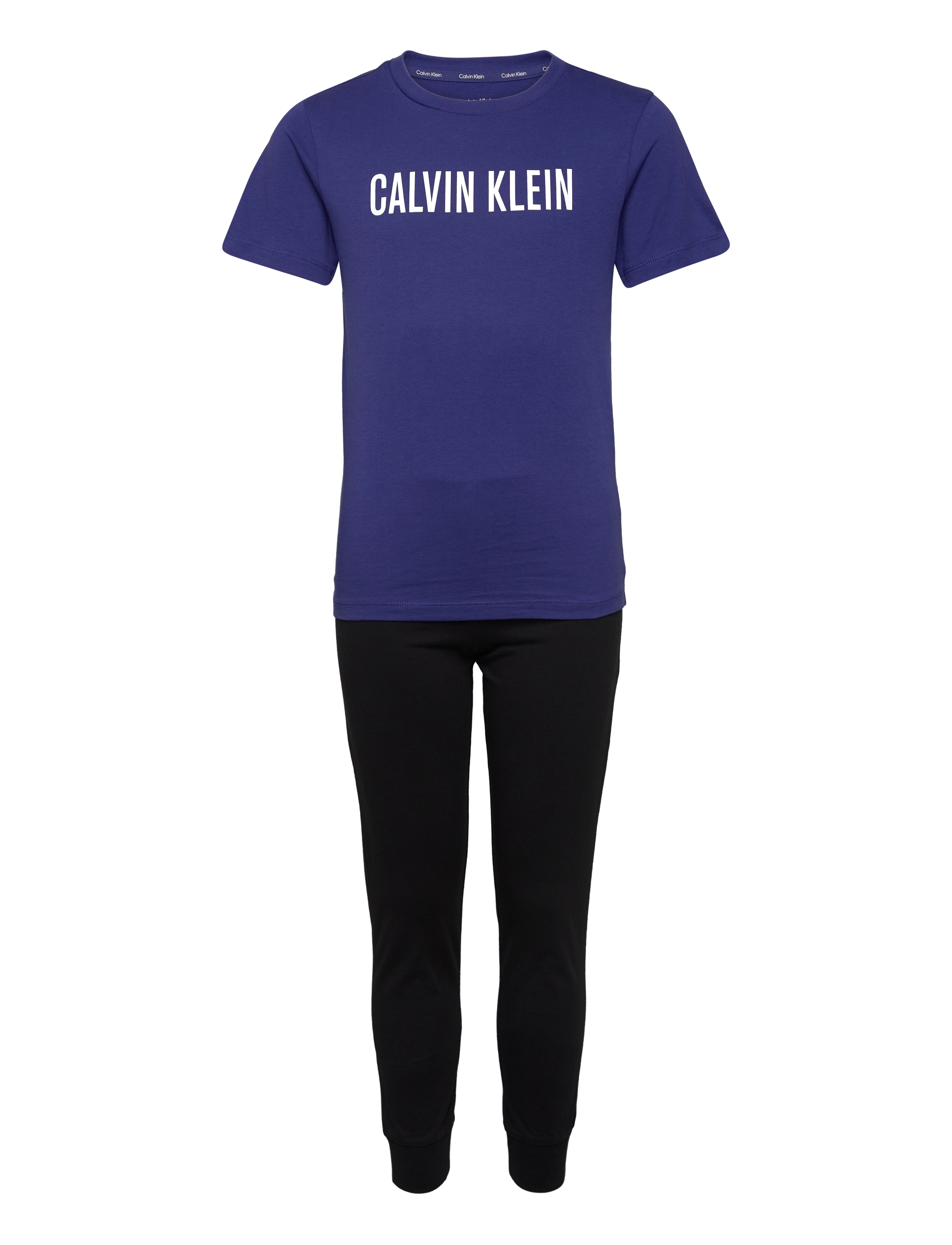 Calvin Klein - KNIT PJ SET (SS+CUFFED PANT) - pigmentblue/w/pvhblack - 1