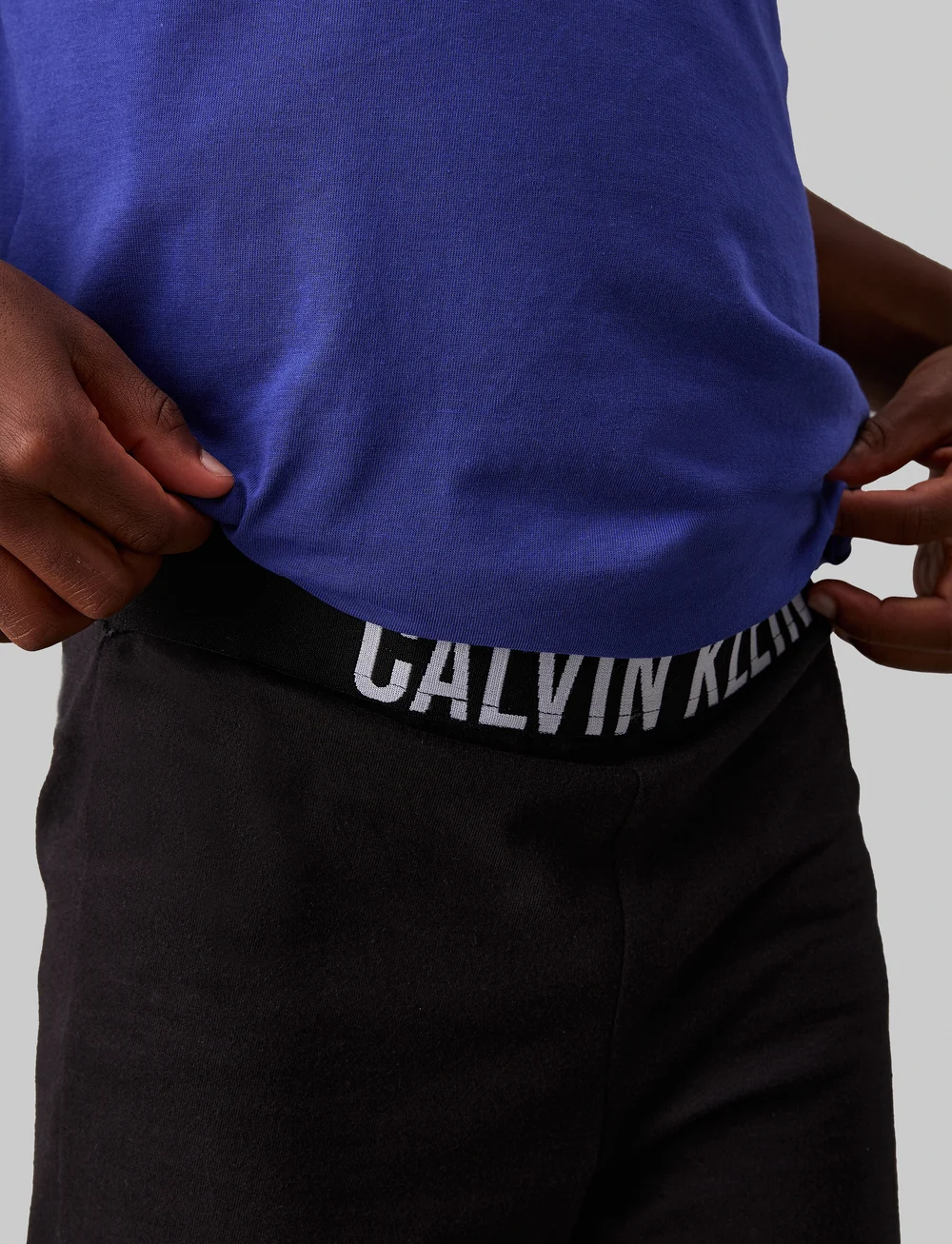 Calvin Klein - KNIT PJ SET (SS+CUFFED PANT) - pyjamasset - pigmentblue/w/pvhblack - 5