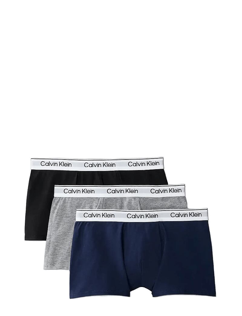 Calvin Klein - 3PK TRUNK - unterhosen - pvhblack blackiris greyheather - 0