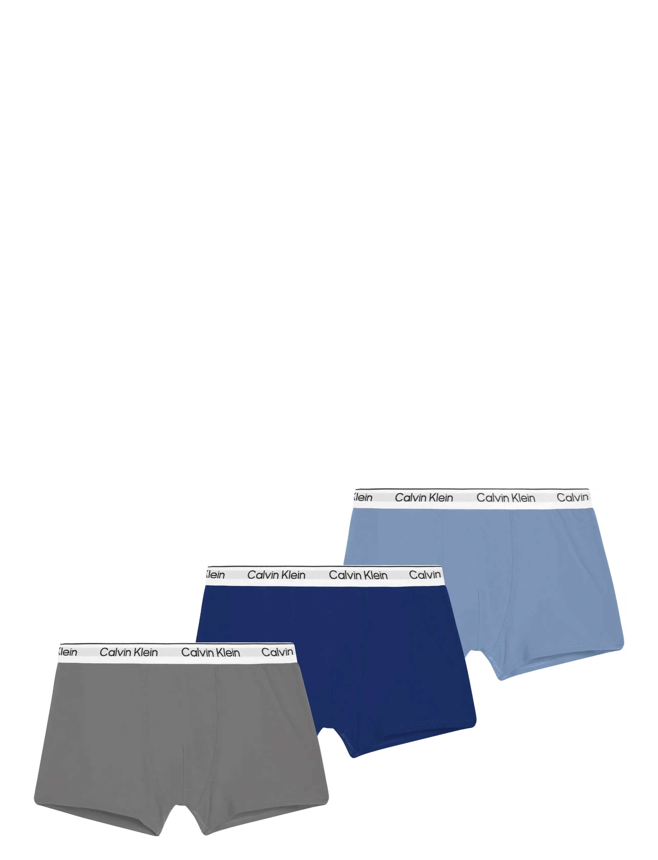 Calvin Klein 3PK TRUNK - Underbukser - FADEDDENIM BOLDBLUE GRANITEGREY / grey