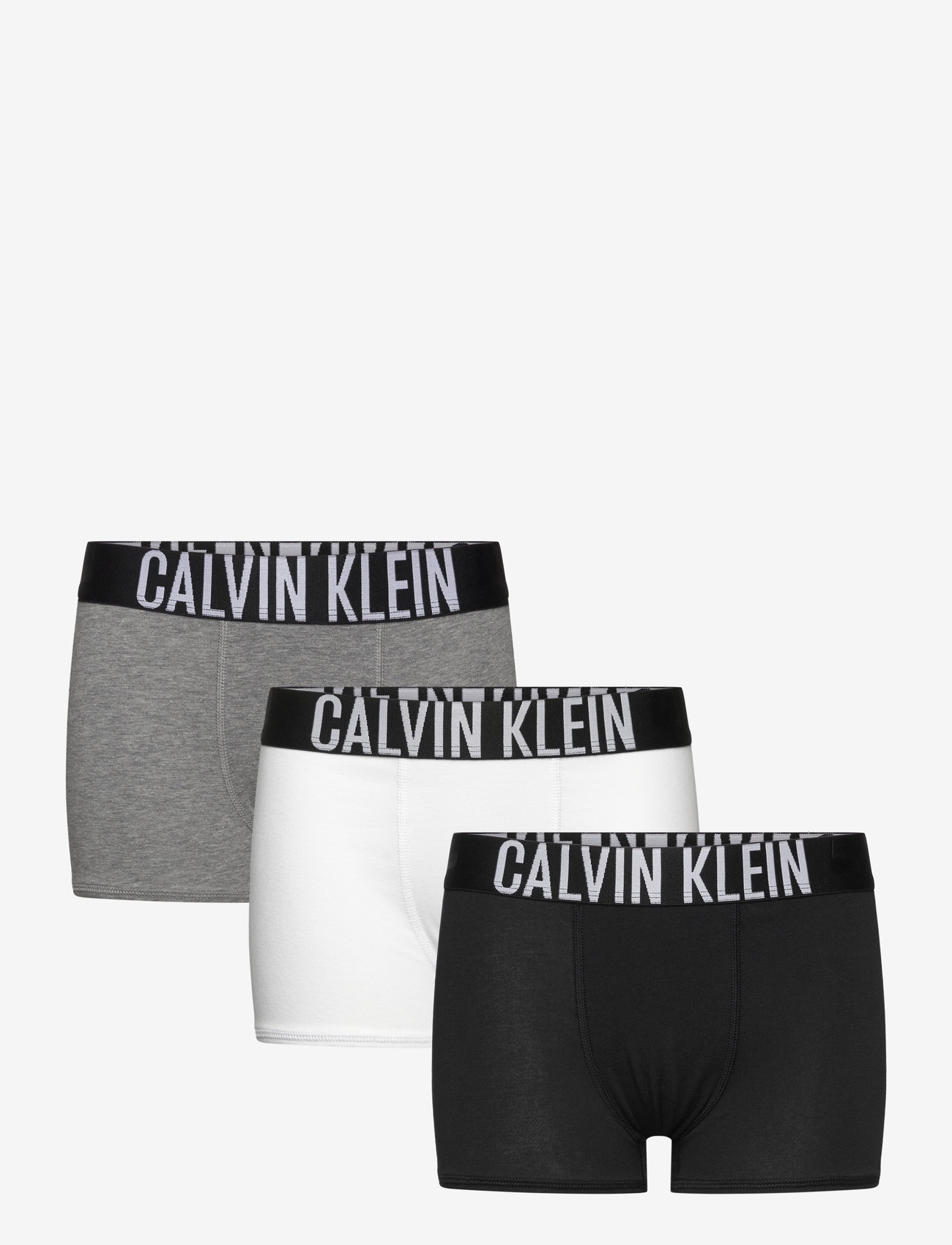 Calvin Klein - 3PK TRUNK - underklädesset - pvhblack grey heather pvhwhite - 0