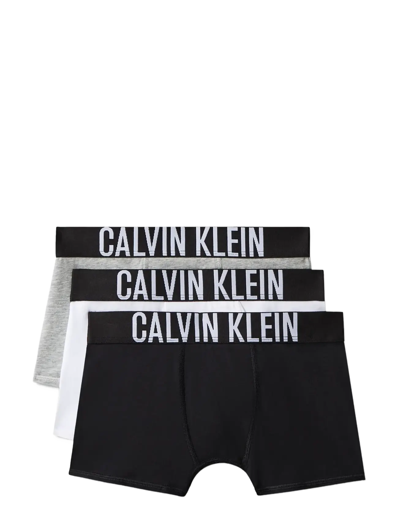 Calvin Klein 3PK TRUNK - Shoppa efter storlek - PVHBLACK GREY HEATHER PVHWHITE / black