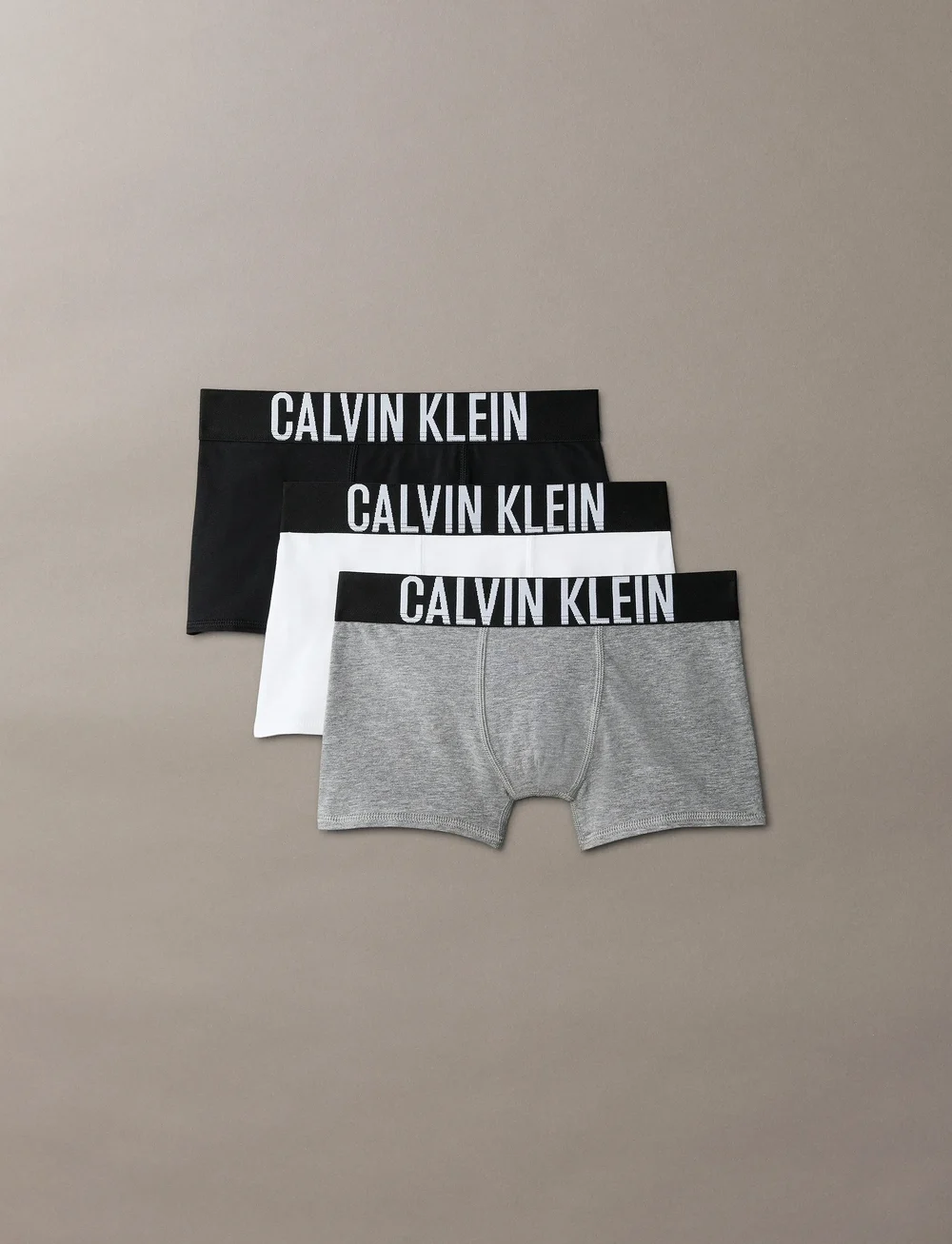 Calvin Klein - 3PK TRUNK - underklädesset - pvhwhite pvhblack grey heather - 0