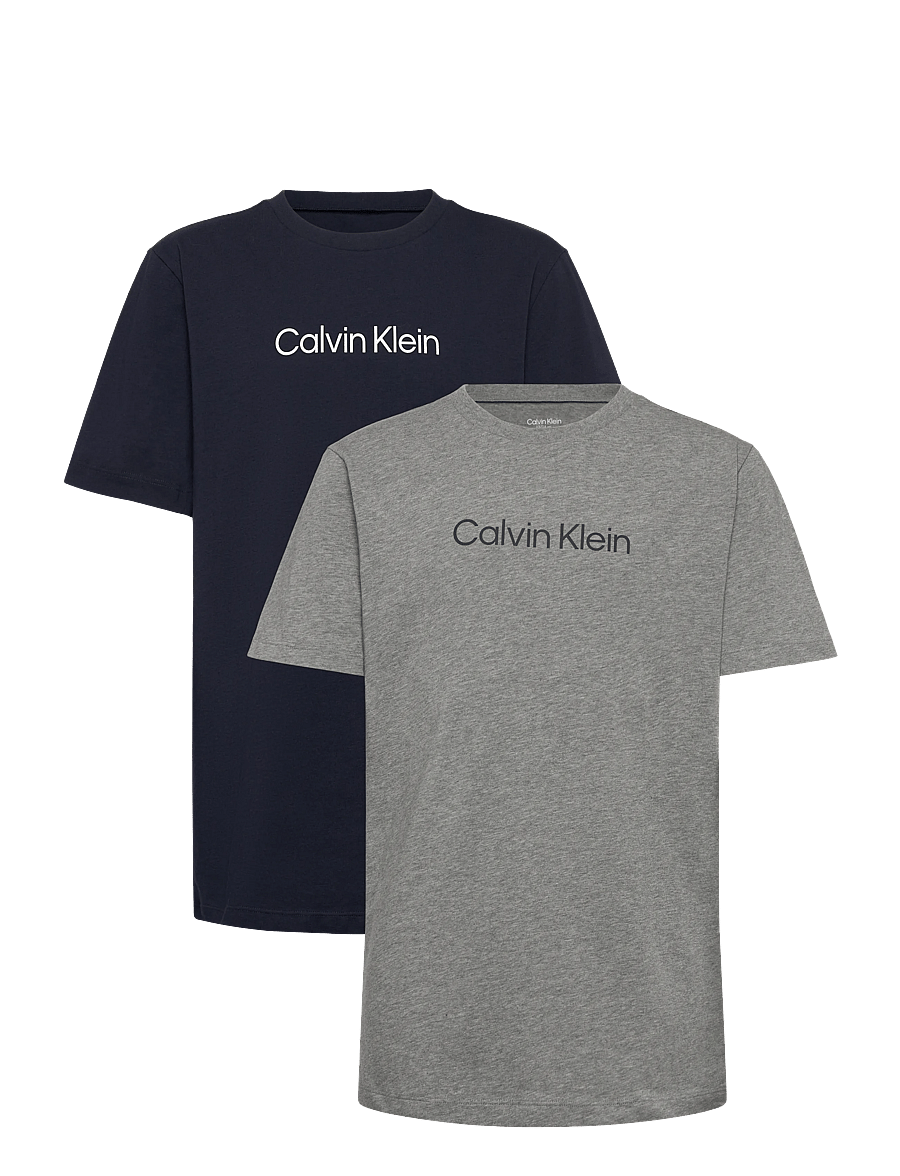 Calvin Klein - 2PK TEE - kurzärmelige - greyhtr darksapphire - 0
