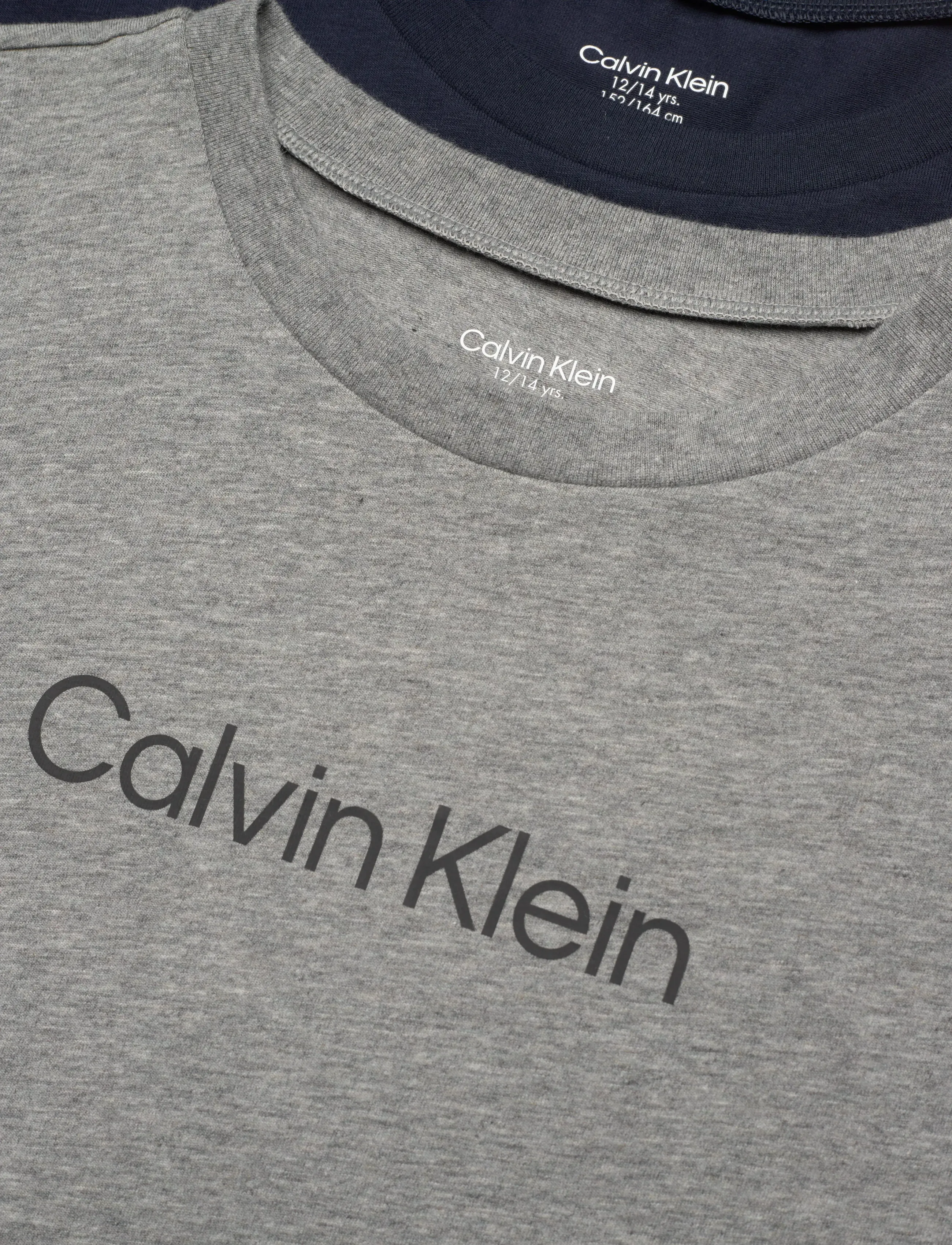 Calvin Klein - 2PK TEE - kortermede t-skjorter - greyhtr darksapphire - 1