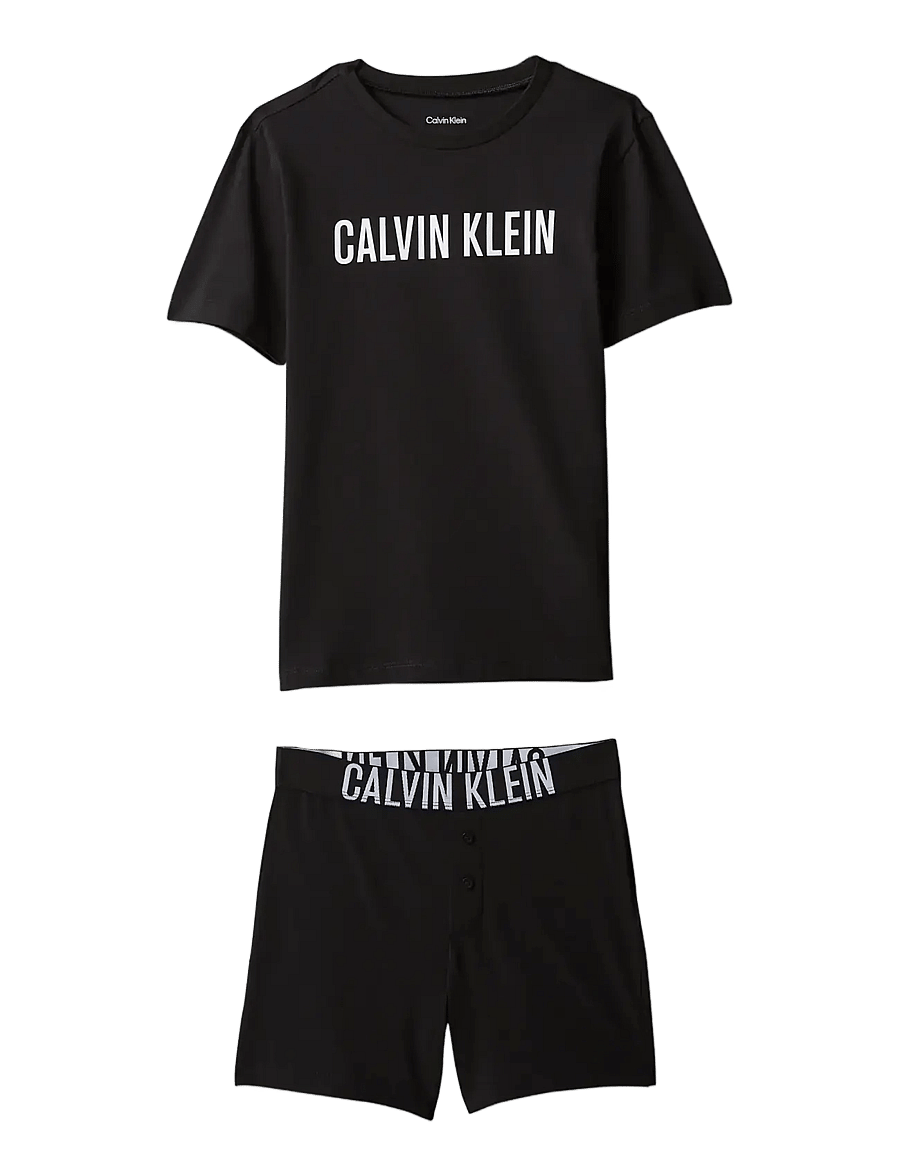 Calvin Klein - KNIT PJ SET (SS+SHORT) - pyjama-sets - ckblack ckblack - 0