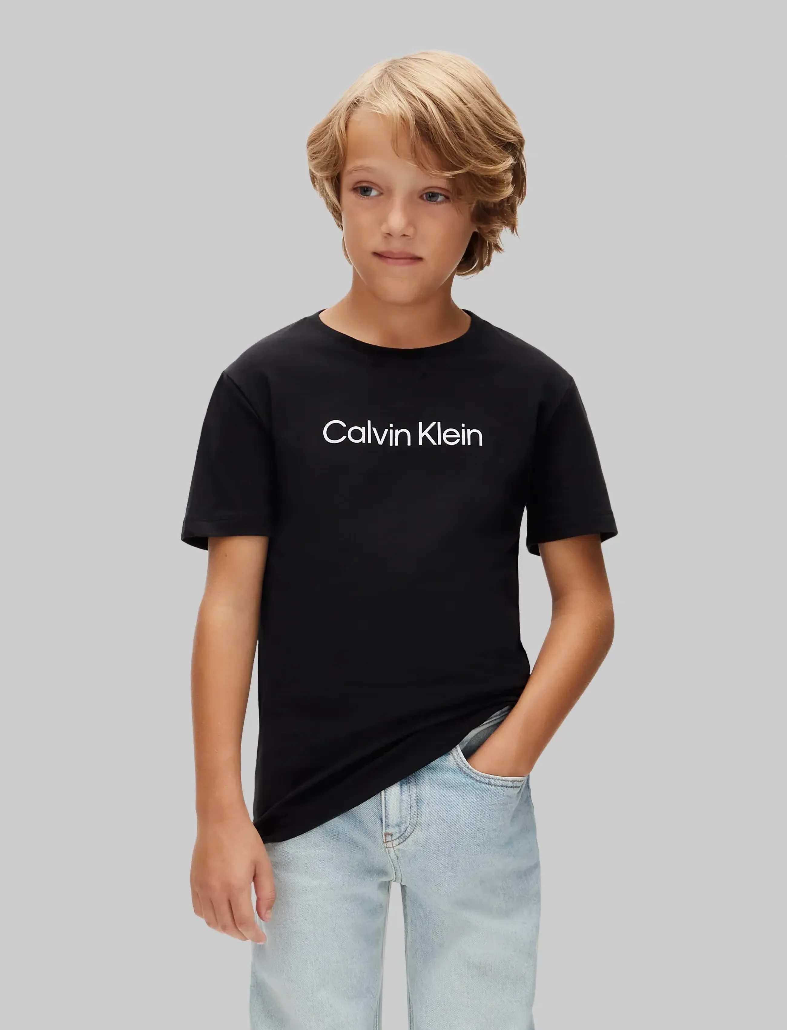 Calvin Klein - BOYS 2PK SS TEE - lühikeste varrukatega t-särgid - black black - 4