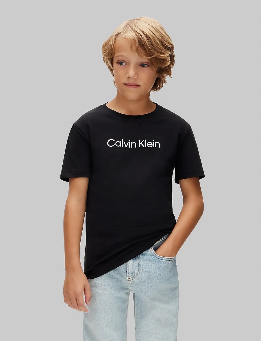 Calvin Klein - BOYS 2PK SS TEE - lühikeste varrukatega t-särgid - black black - 4