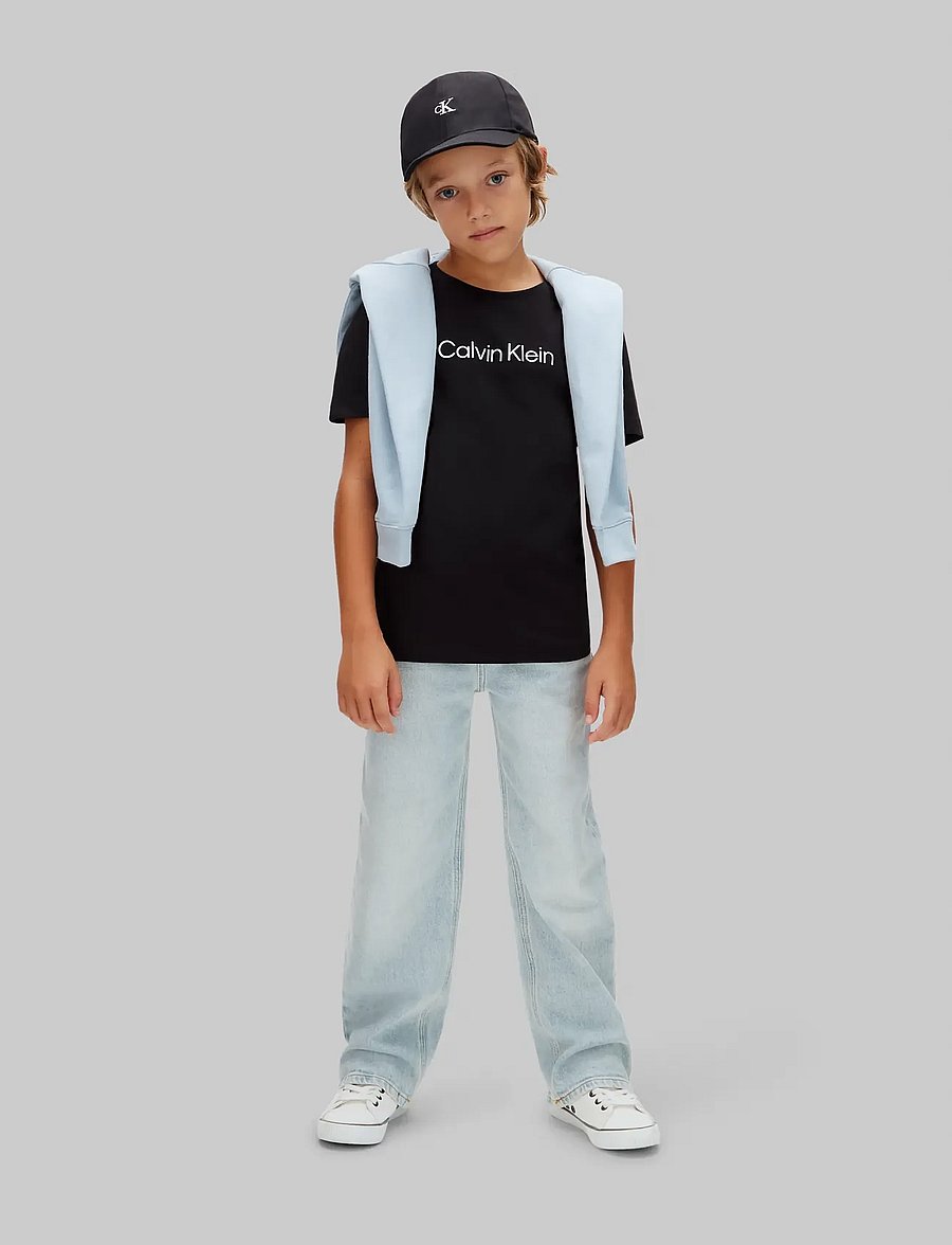 Calvin Klein - BOYS 2PK SS TEE - lühikeste varrukatega t-särgid - black black - 5
