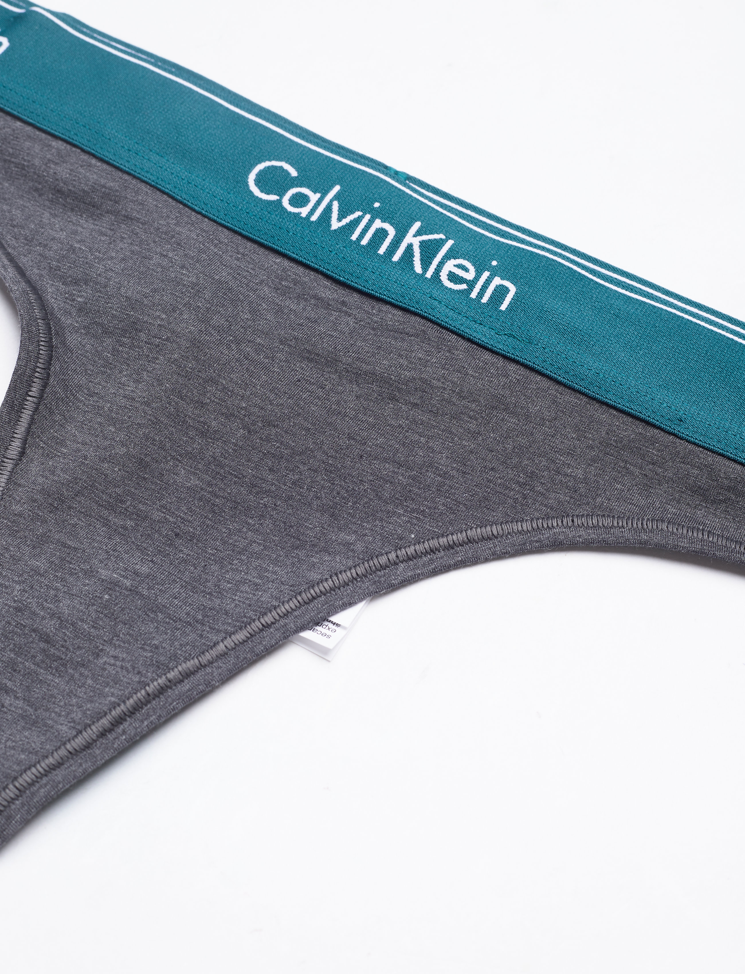 Calvin Klein - THONG - lägsta priserna - charcoal heather_topaz gemstone wb - 2