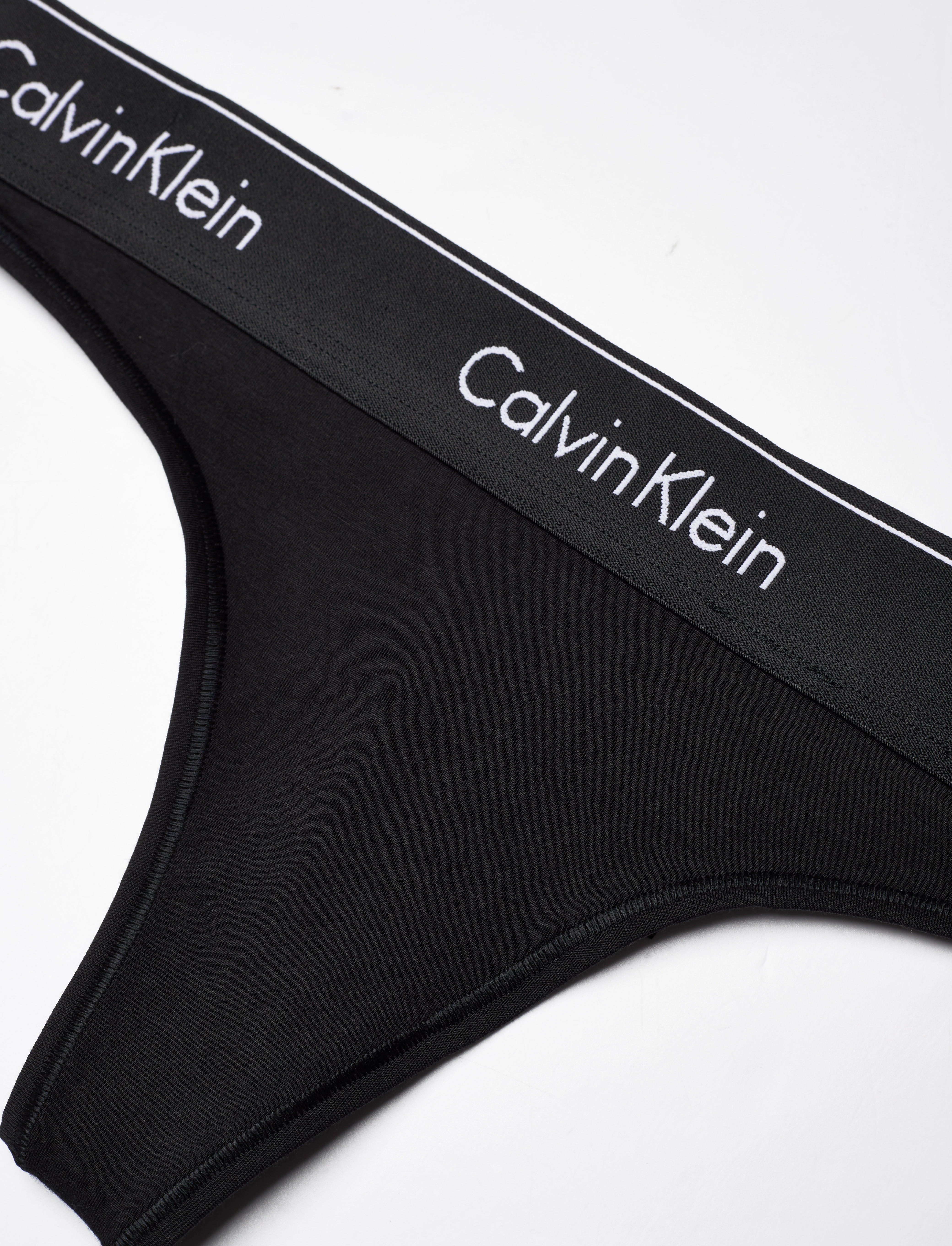 Calvin Klein - THONG - lägsta priserna - black w black wb - 2