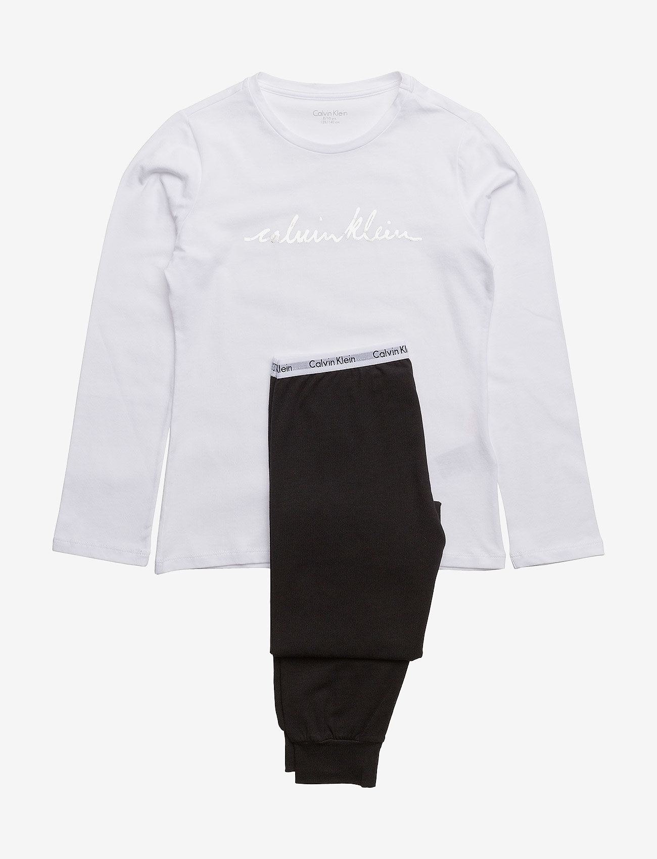 Calvin Klein - LS KNIT PJ SET, 908, - white/black - 0