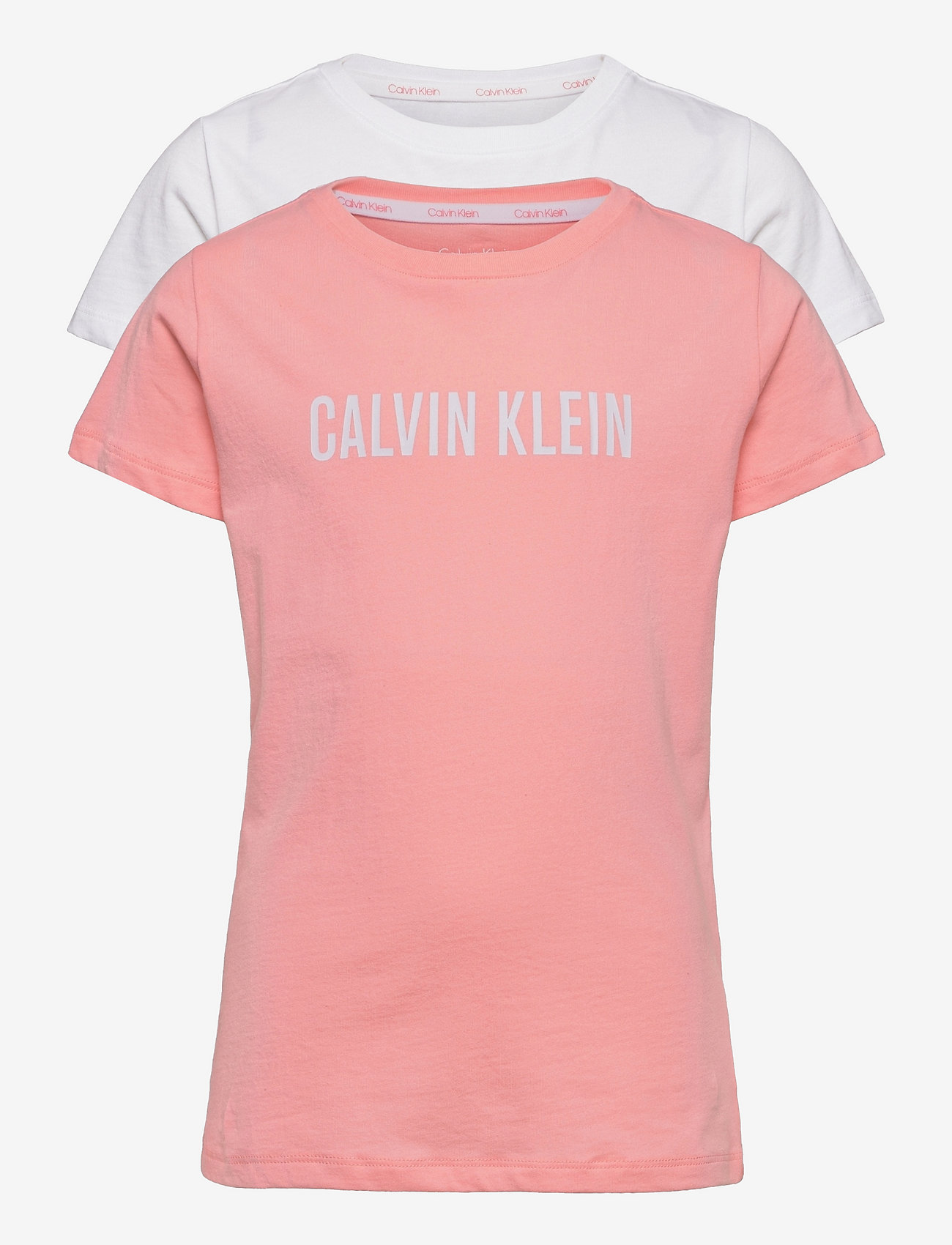 Calvin Klein - 2PK TEES - coralshimmy/pvhwhite - 0