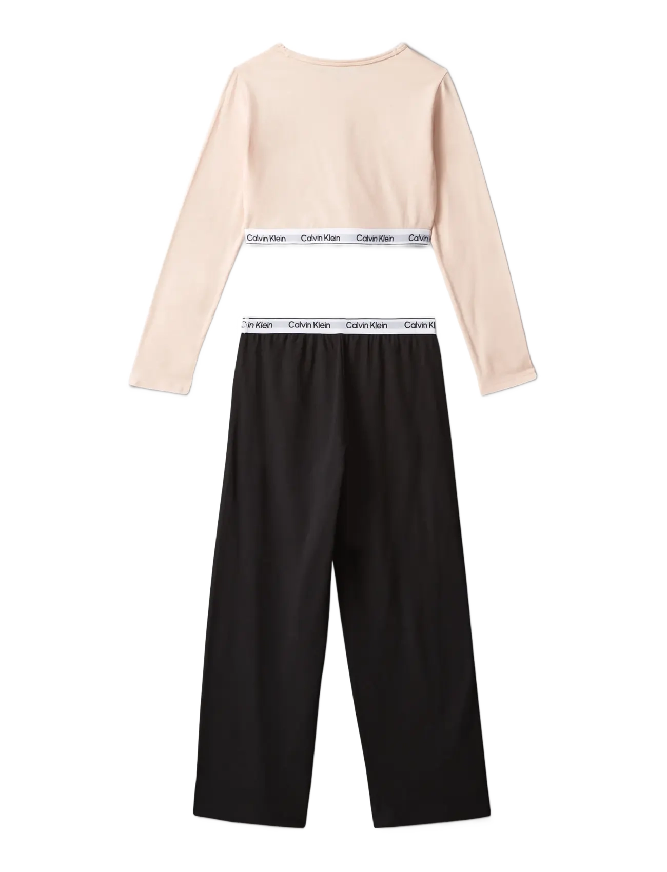 Calvin Klein - KNIT PJ SET (LS+PANT) - pyjamassæt - spanishvilla black - 1