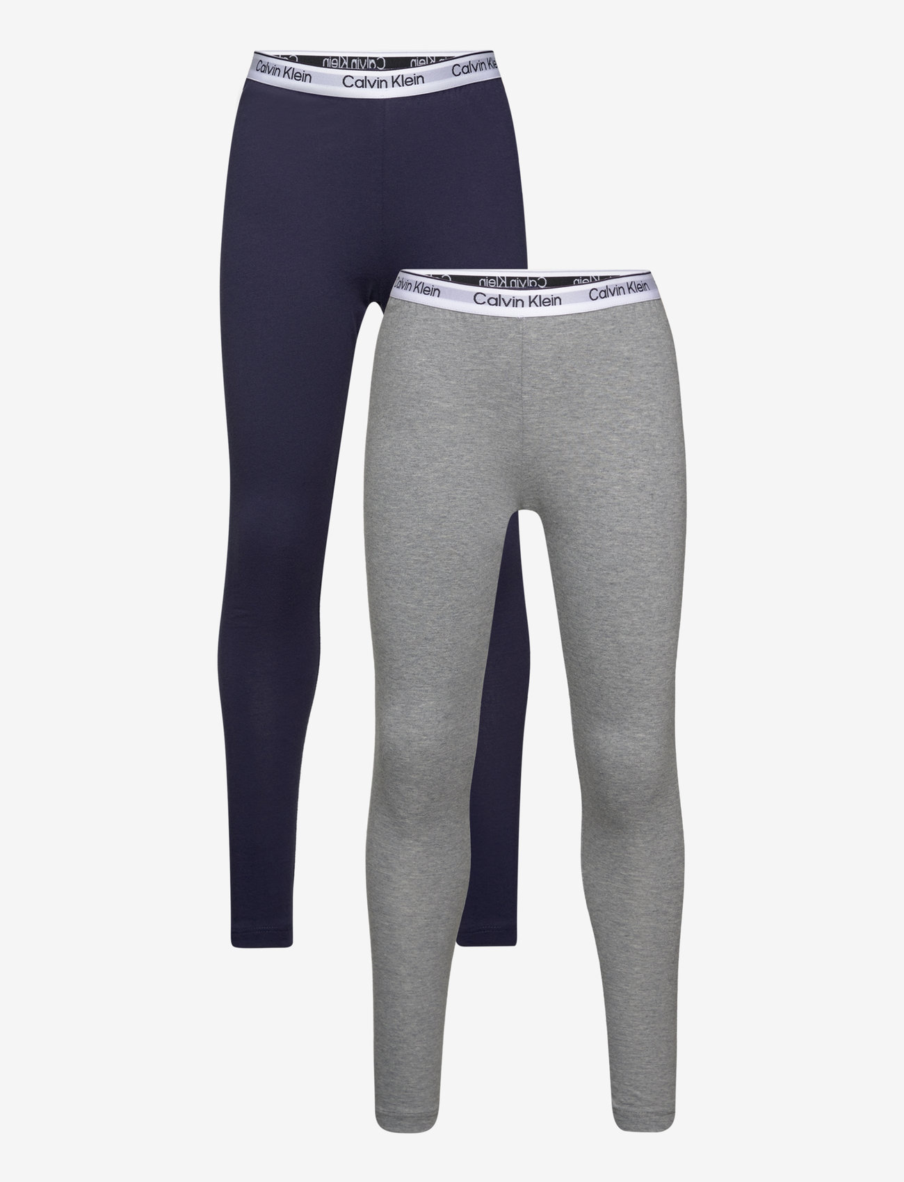Calvin Klein - 2PK LEGGING - greyheather/peacoat - 0