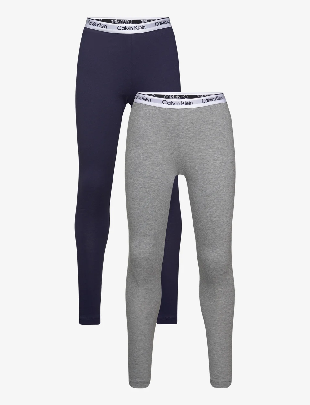 Calvin Klein - 2PK LEGGING - flerpack leggings - greyheather/peacoat - 0