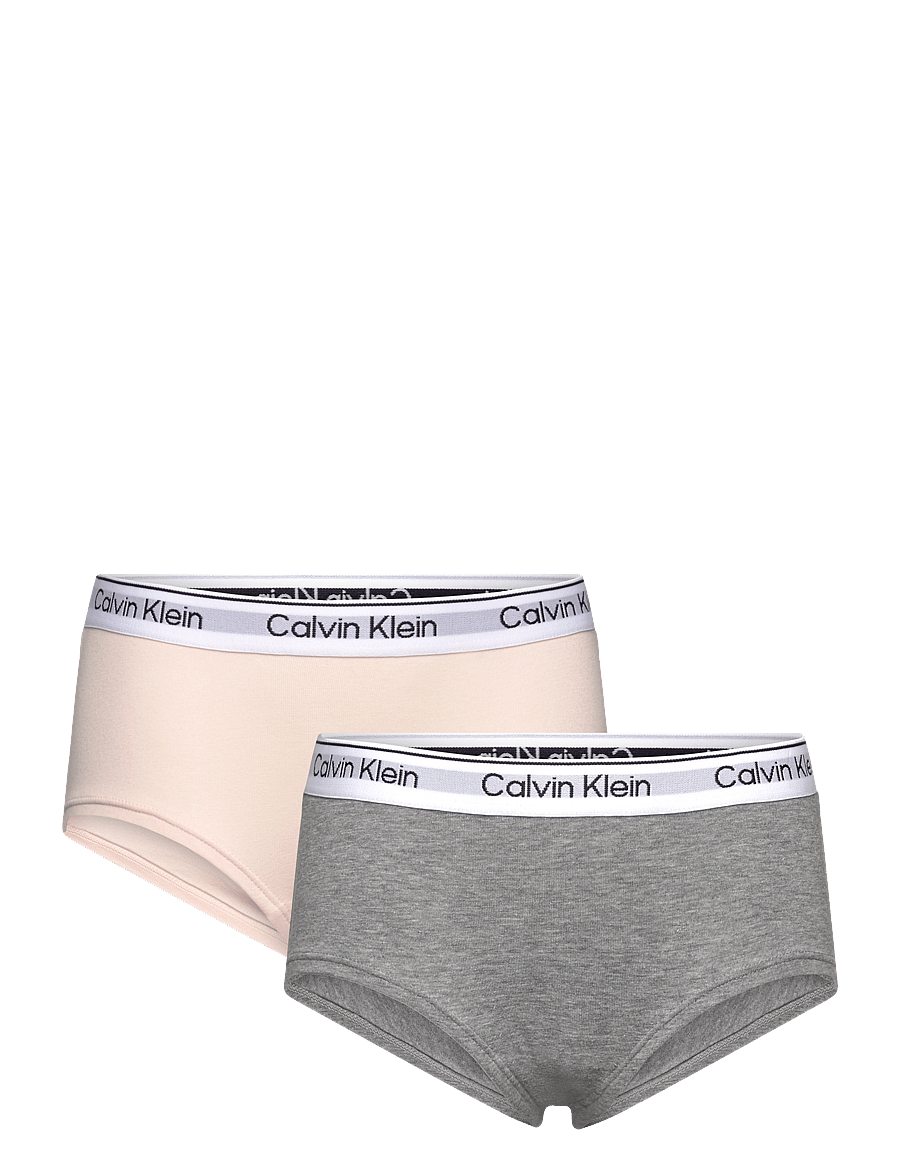 Calvin Klein - 2PK SHORTY - trusser - silverpeony greyheather - 0