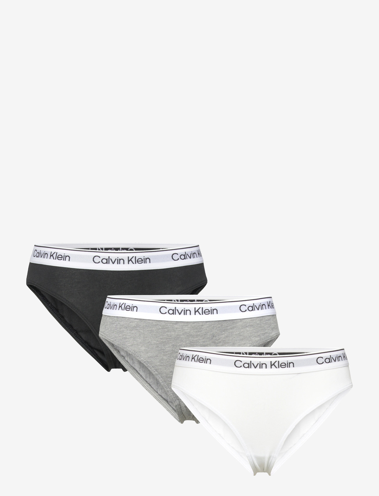 Calvin Klein - 3PK BIKINI - aluspüksid - black greyhtr brightwhite - 0