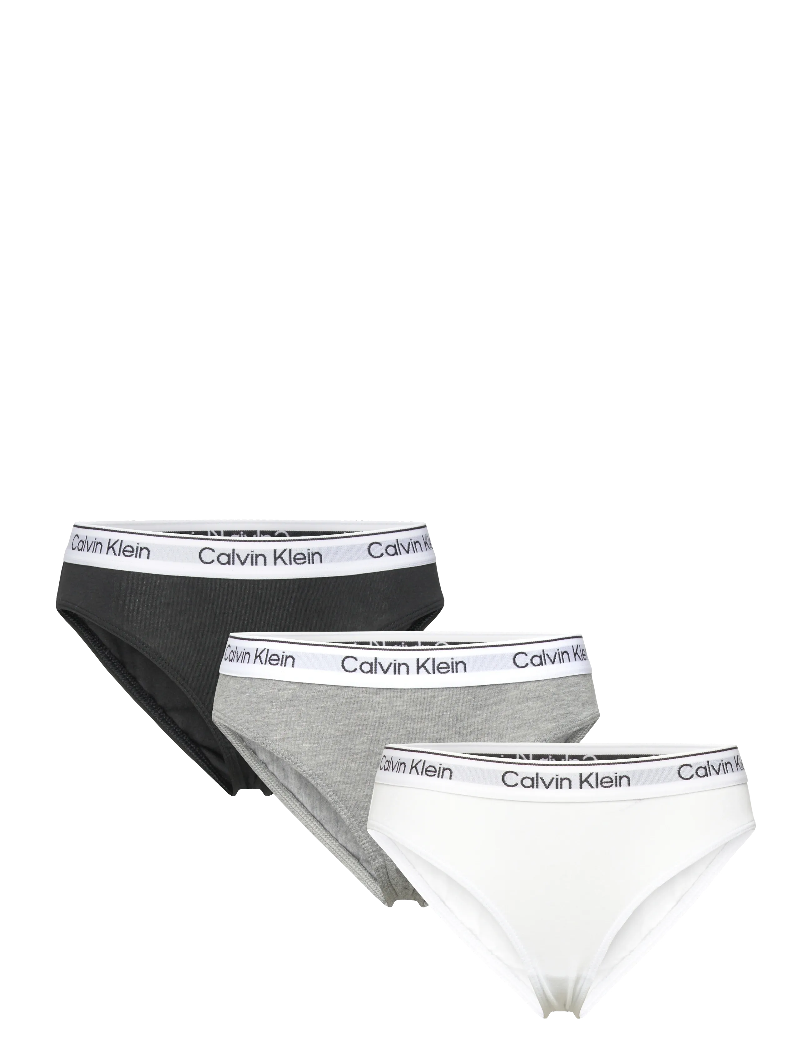 Calvin Klein 3PK BIKINI - Trosor - BLACK GREYHTR BRIGHTWHITE / multi