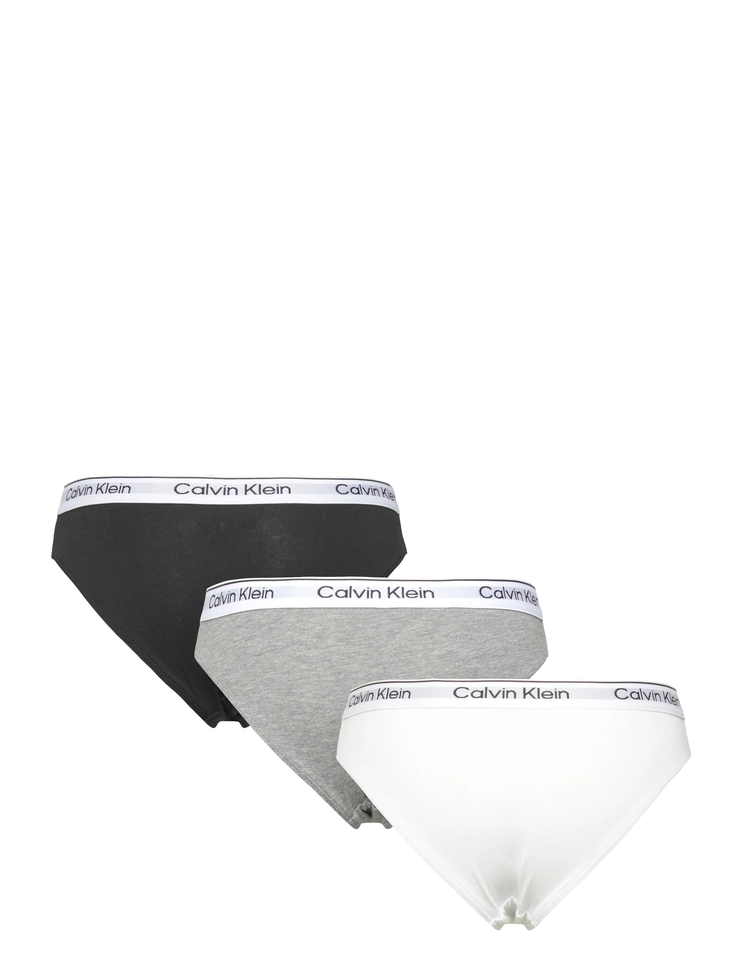Calvin Klein - 3PK BIKINI - underdele - black greyhtr brightwhite - 1