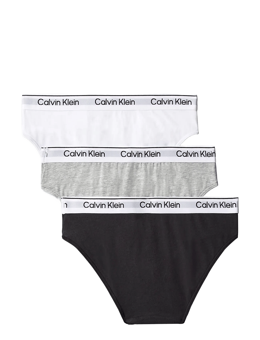 Calvin Klein - 3PK BIKINI - nærbuxur - blk gryhtr white - 1