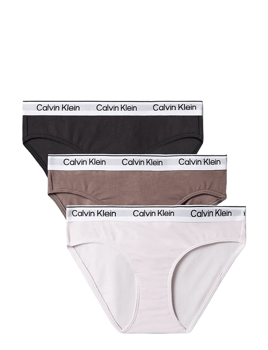 Calvin Klein - 3PK BIKINI - kelnaitės - blk iron orchidice - 0