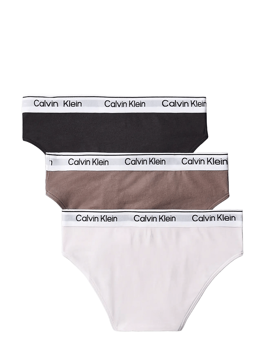 Calvin Klein - 3PK BIKINI - kelnaitės - blk iron orchidice - 1