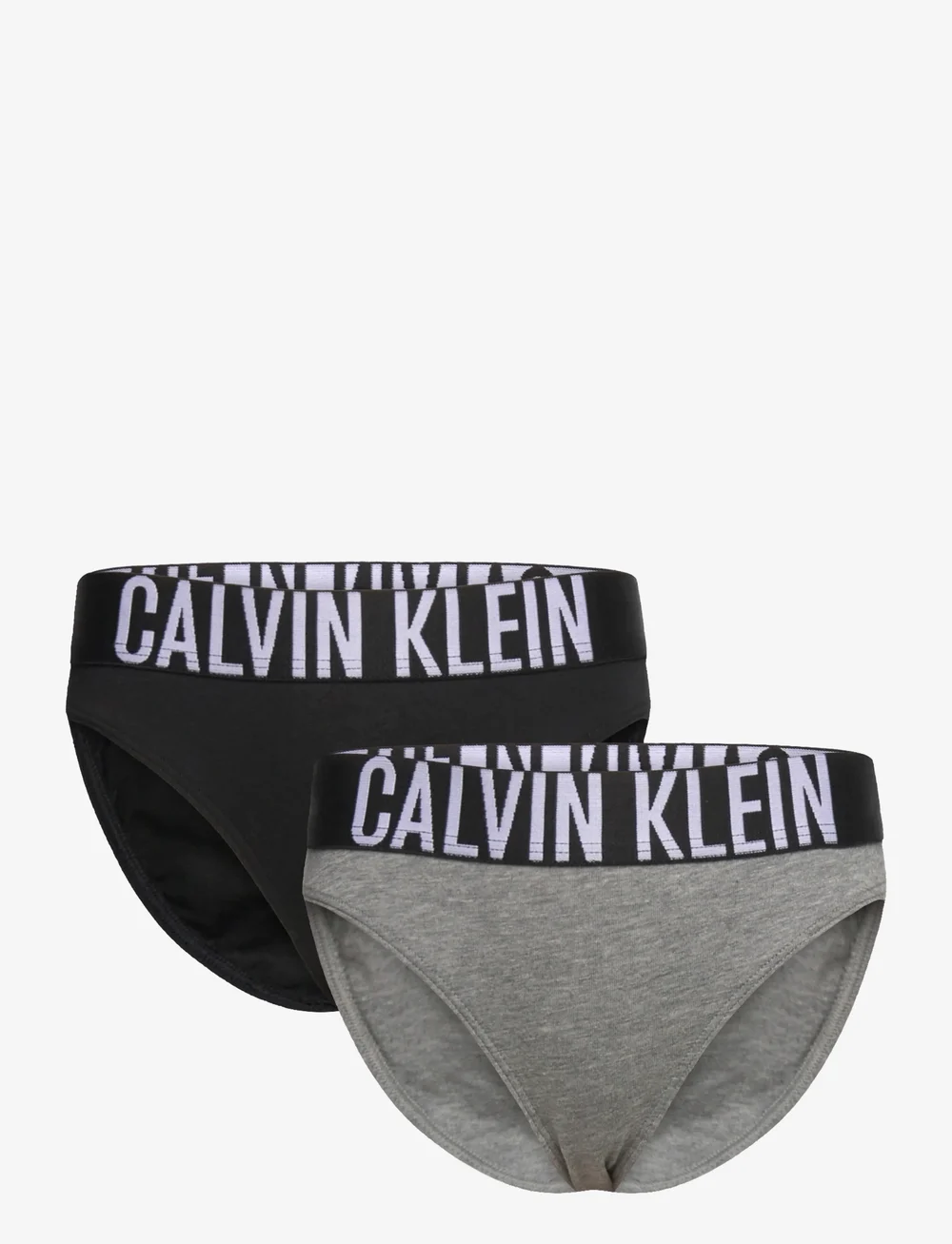 Calvin Klein - 2PK BIKINI - slips - pvhblack/greyheather - 0