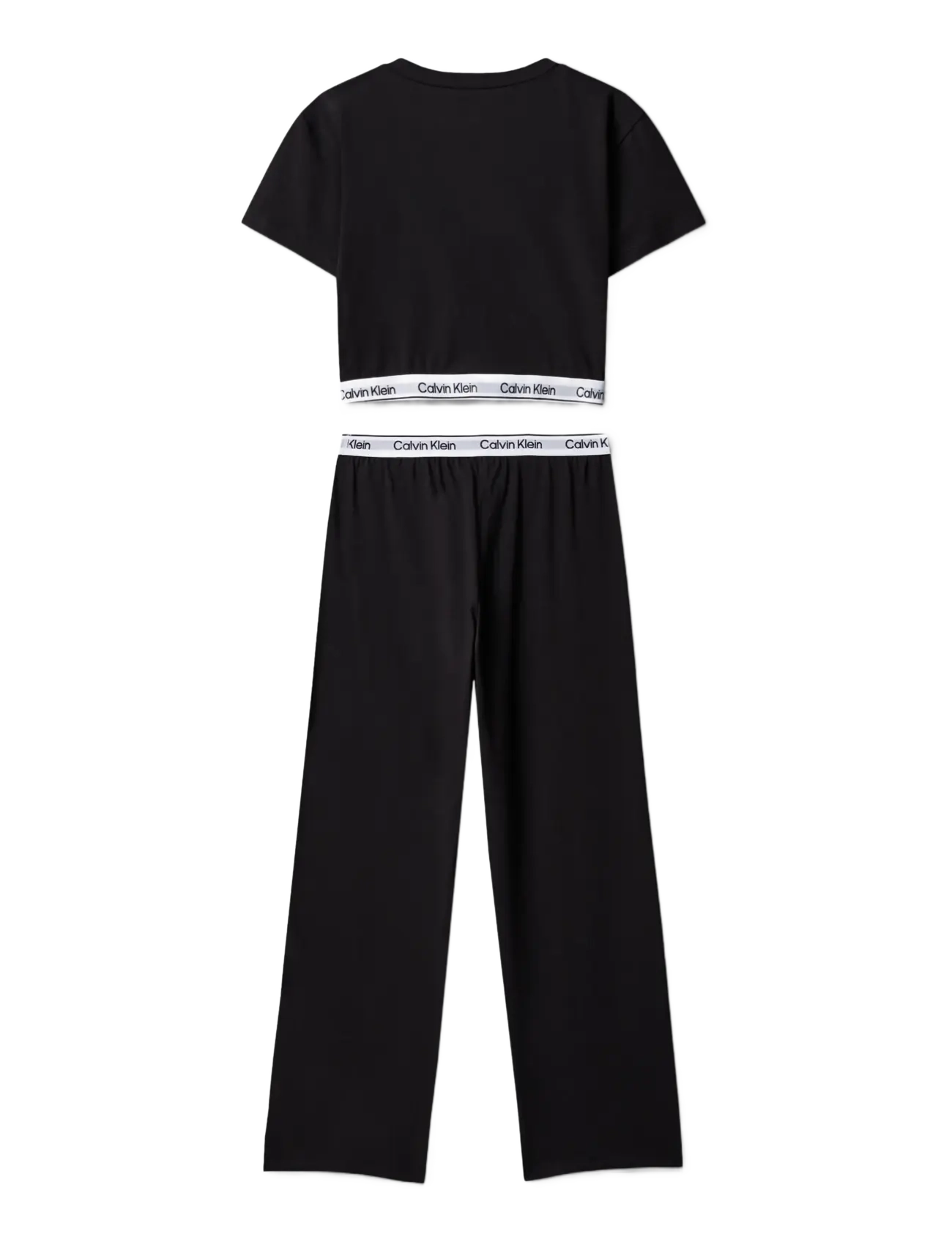 Calvin Klein - KNIT PJ SET (SS+PANT) - pyjama-sets - ck black - 1